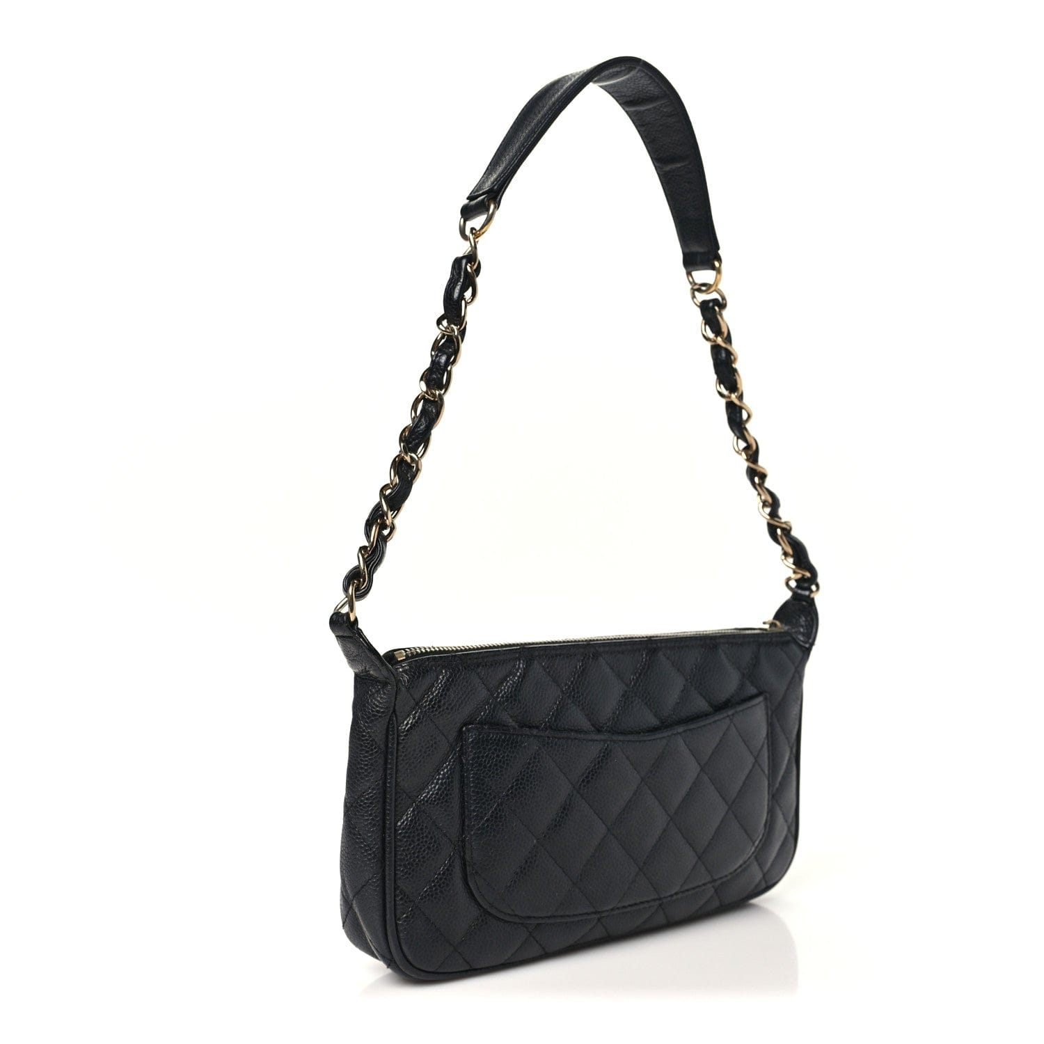 Chanel Caviar Quilted CC Shoulder Bag Black
