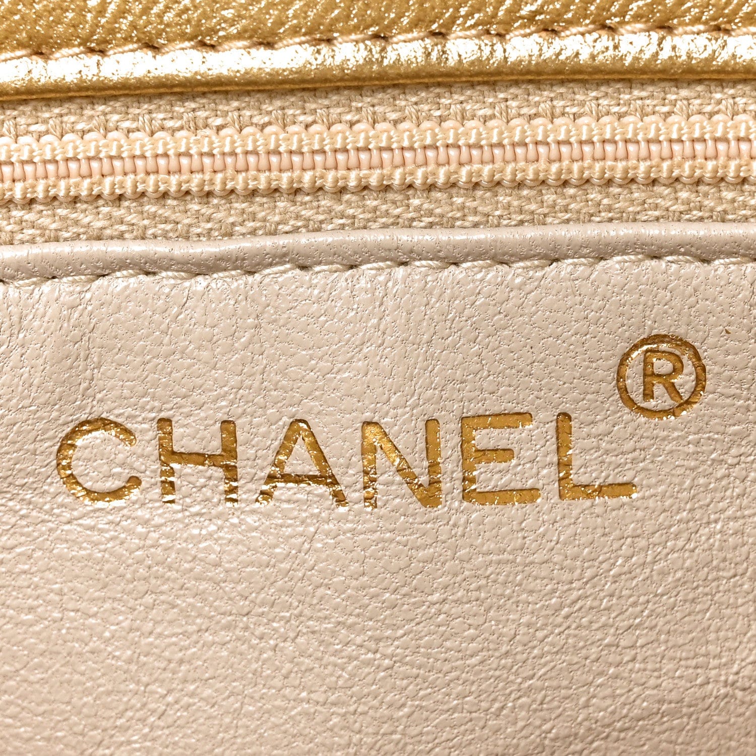 Chanel Metallic Lambskin Quilted Tassel Shoulder Bag Gold