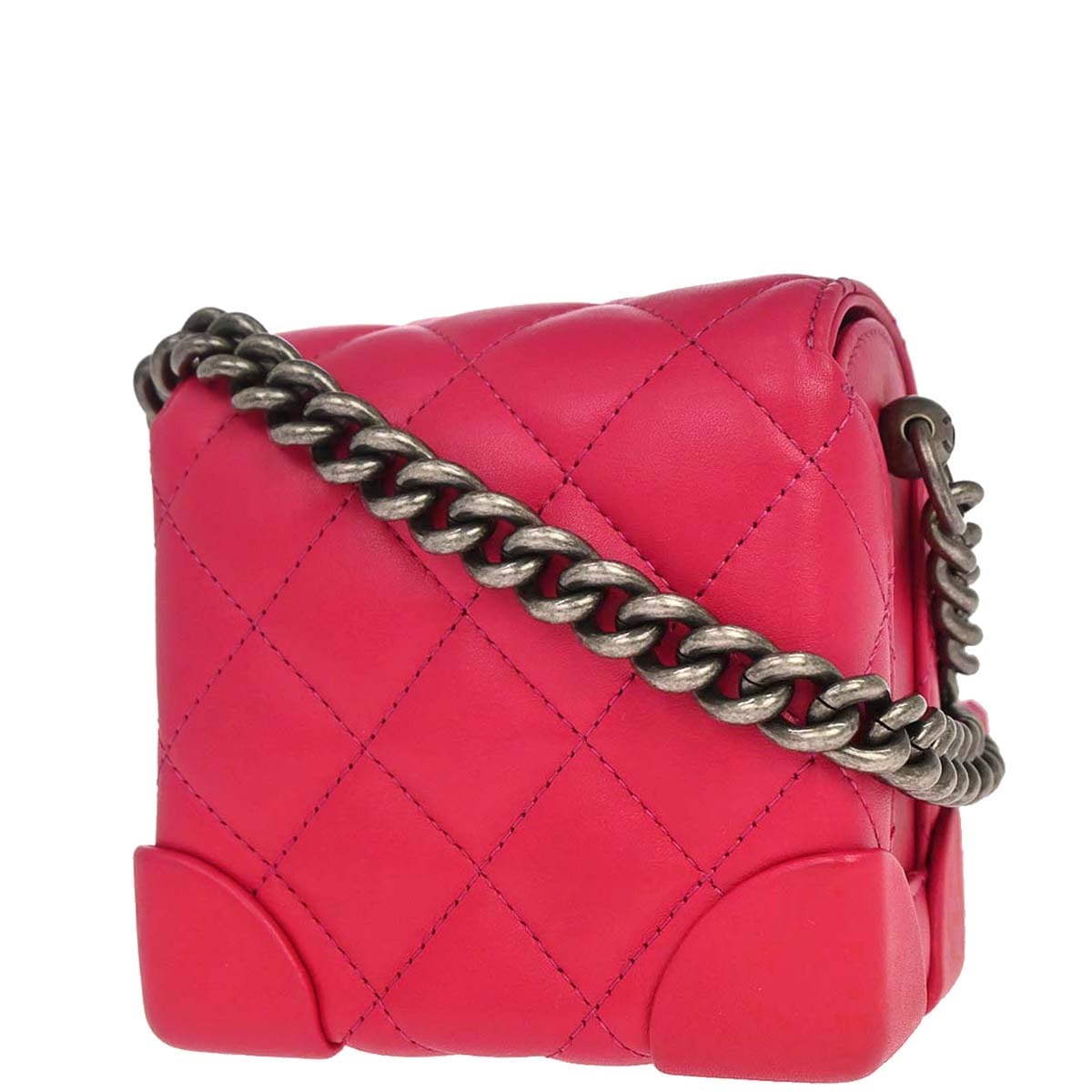 Chanel 2019 Pink Lambskin Vanity Shoulder Bag