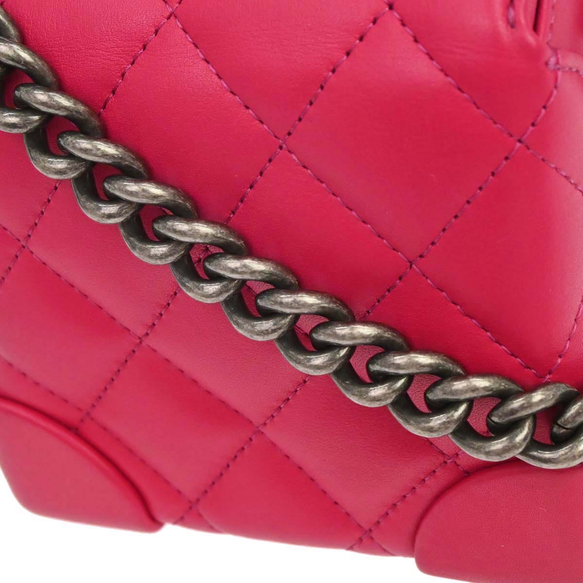 Chanel 2019 Pink Lambskin Vanity Shoulder Bag