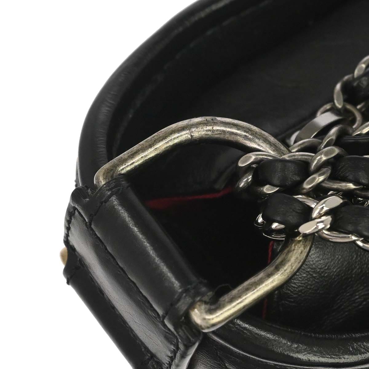 Chanel 2019 Black Lambskin Calfskin Small Gabrielle Shoulder Bag