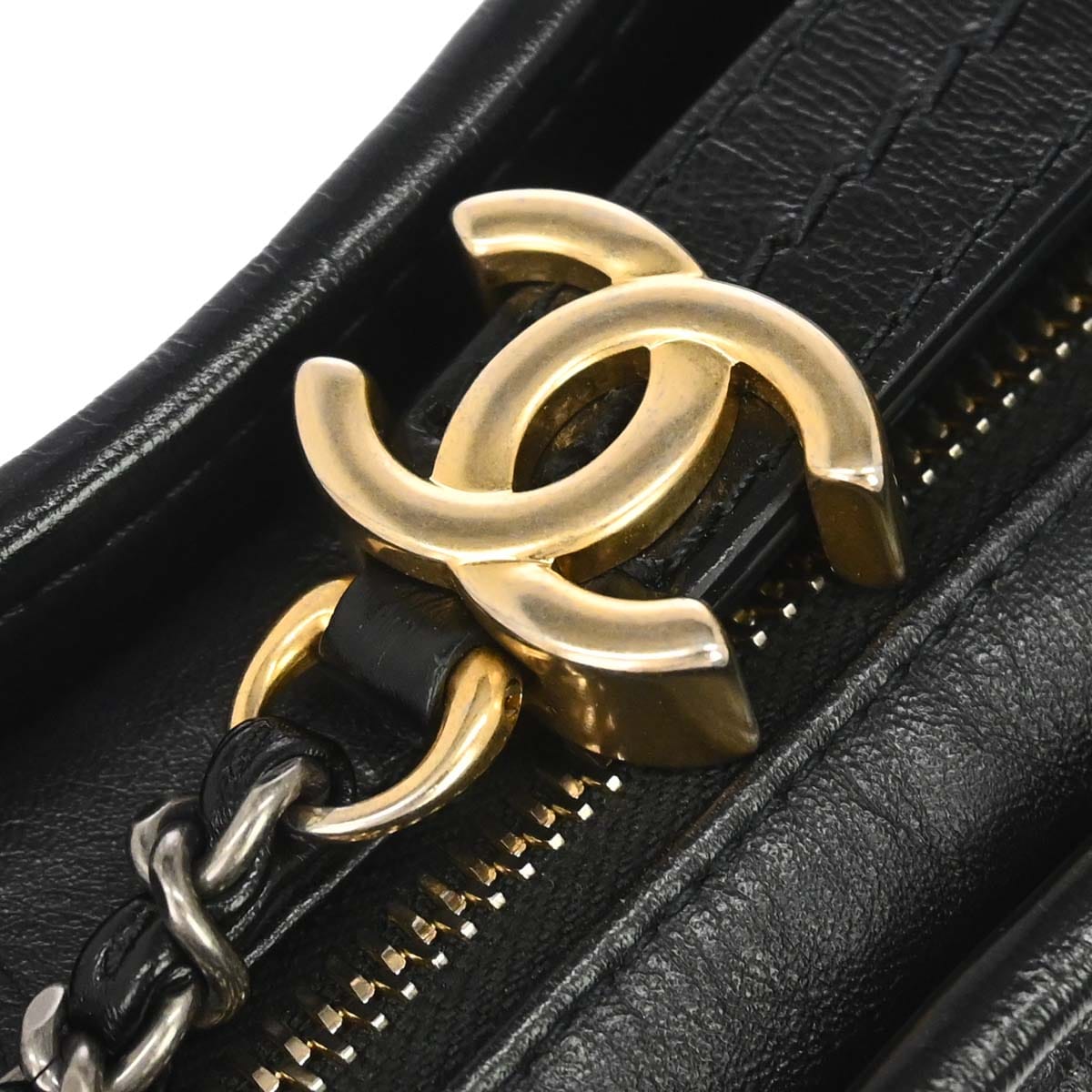 Chanel 2019 Black Lambskin Calfskin Small Gabrielle Shoulder Bag