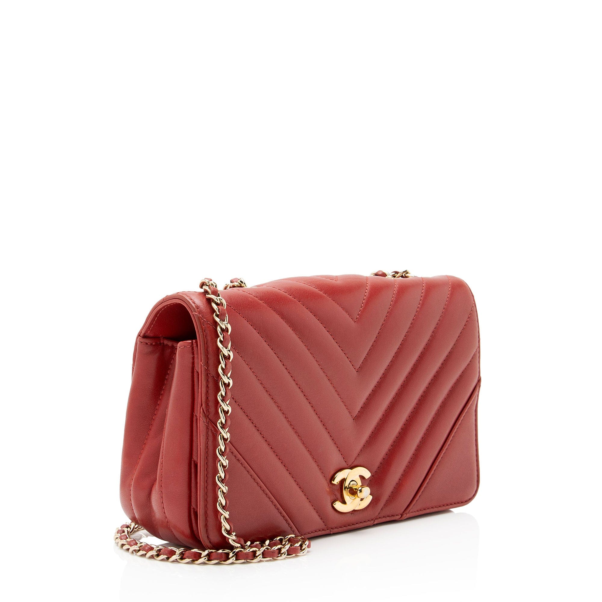 Chanel Chevron Calfskin Statement Mini Flap Bag