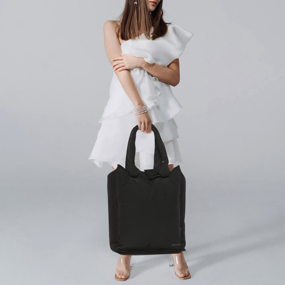 Jacquemus Le Cuscinu Black Padded Nylon Tote