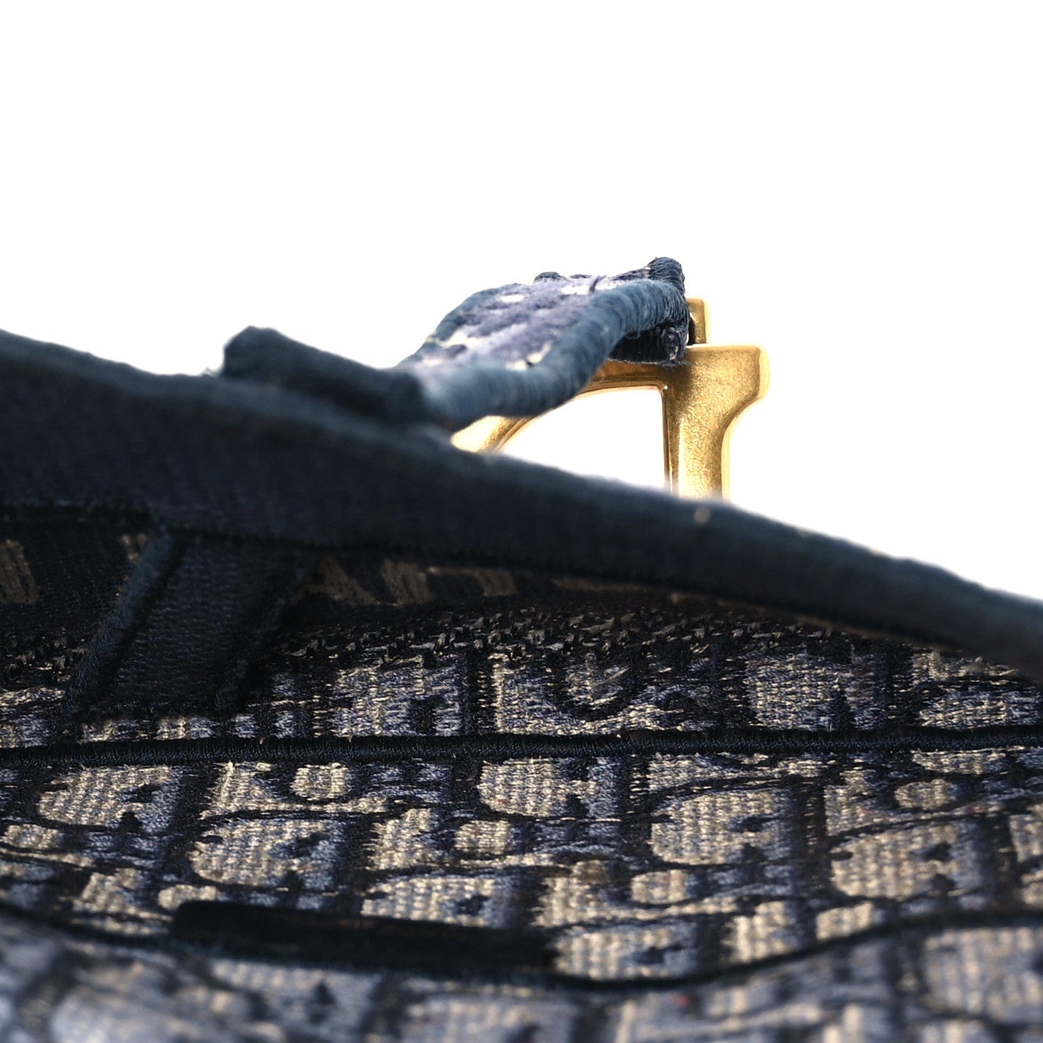 Christian Dior Oblique Slim Saddle Pouch Blue