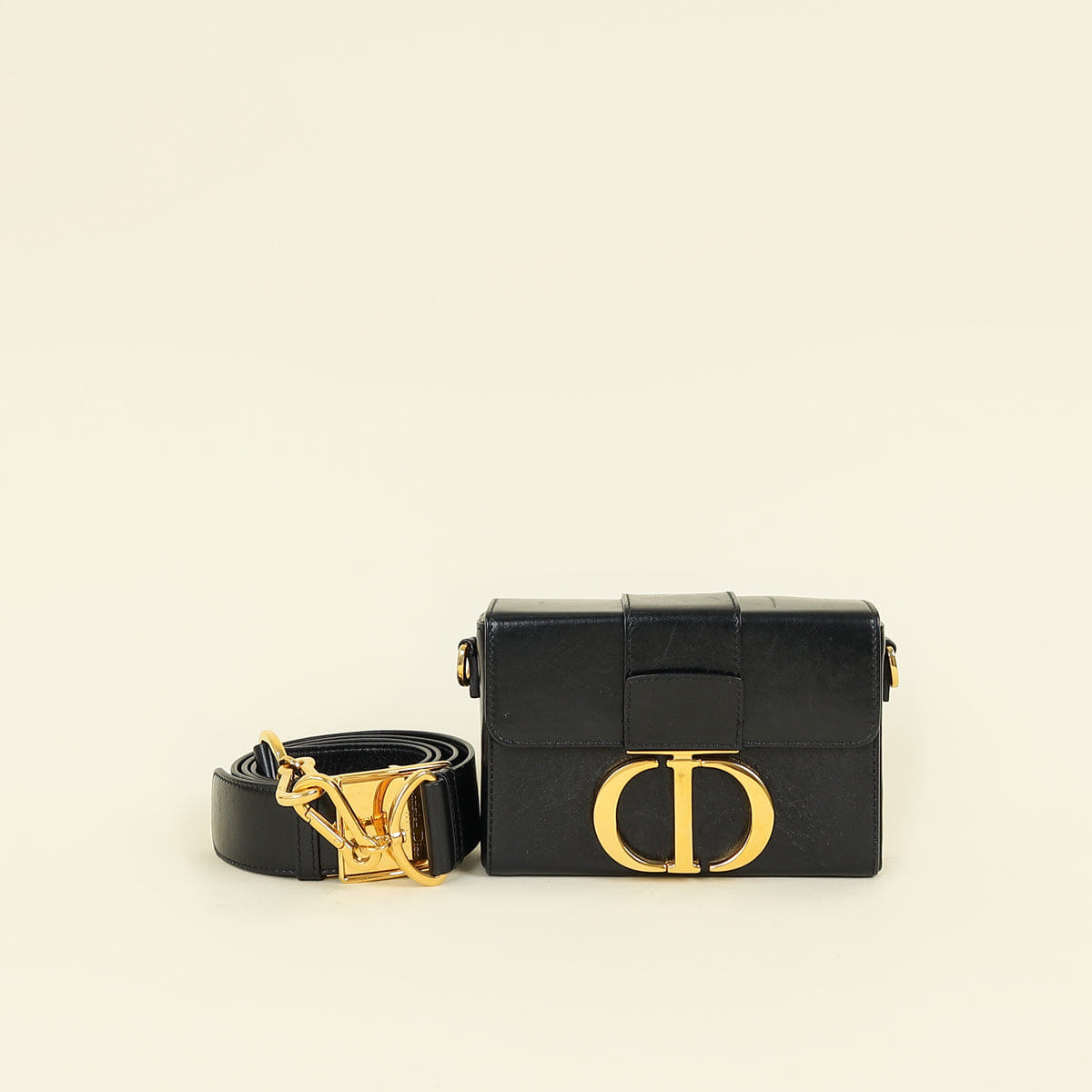 Christian Dior Black 30 Montaigne Box Bag