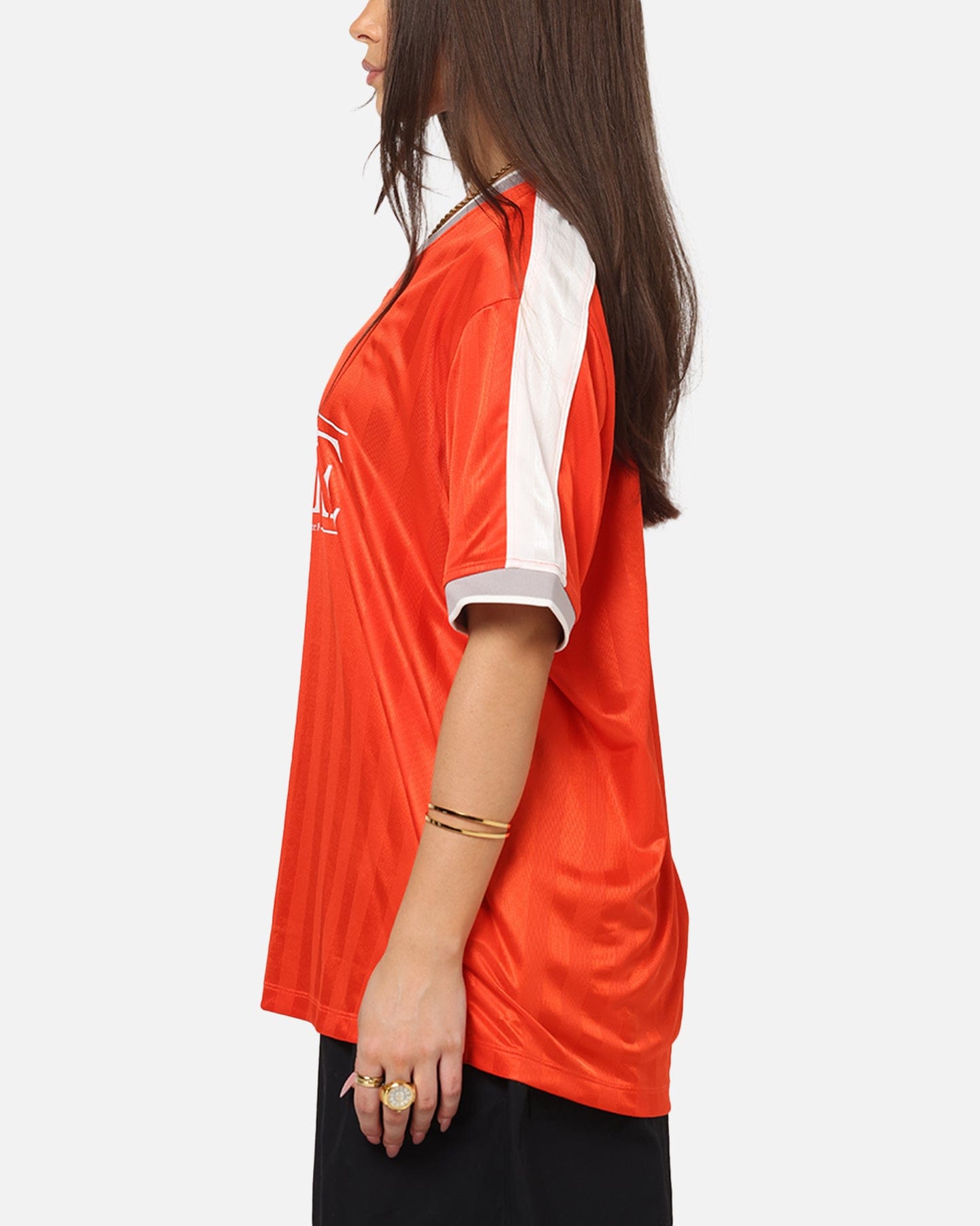 Nike Women's Sportswear V - Neck Jersey T - Shirt Picante Red/Sail
