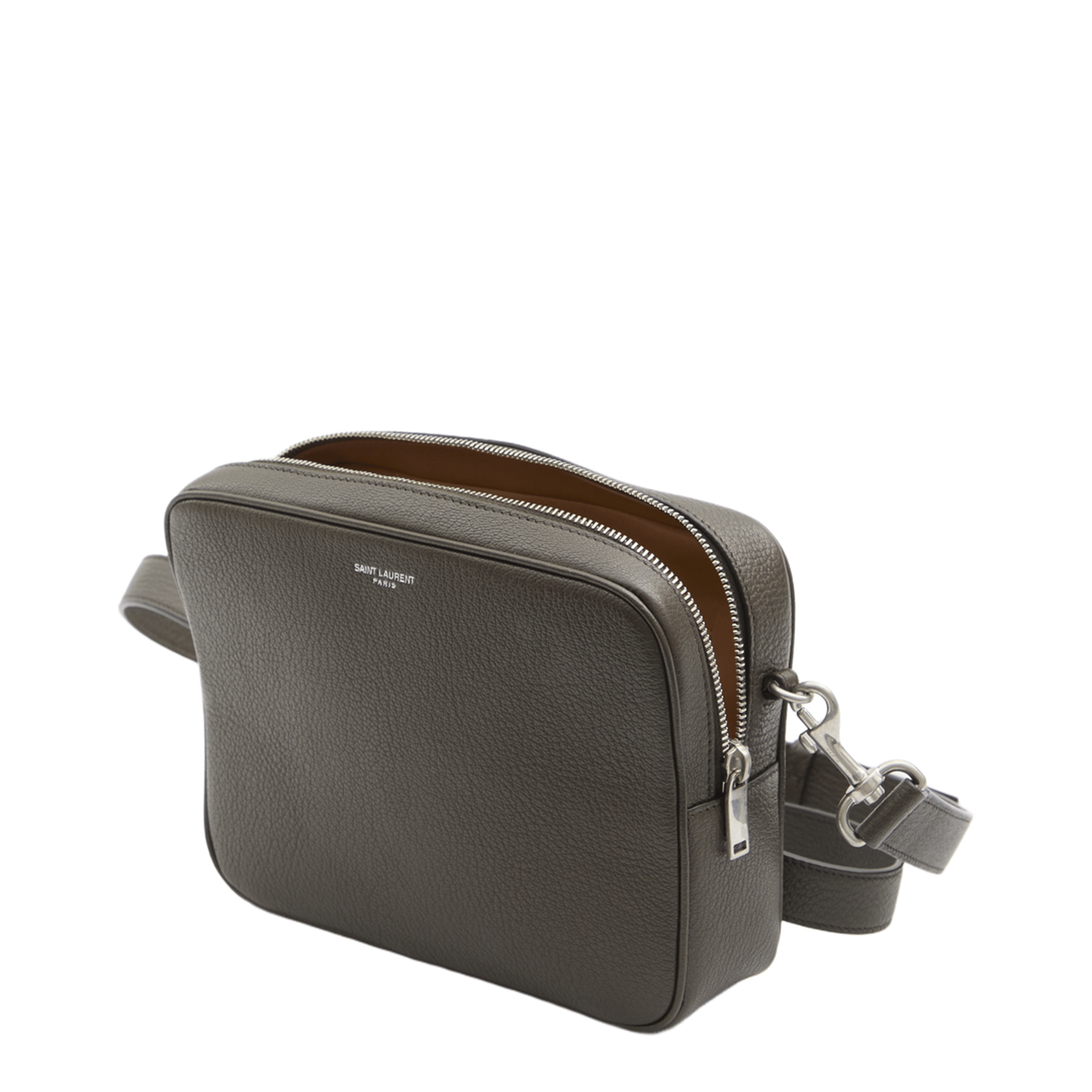 Saint Laurent Small Camera Bag Grained Leather Crossbody - Light Musk