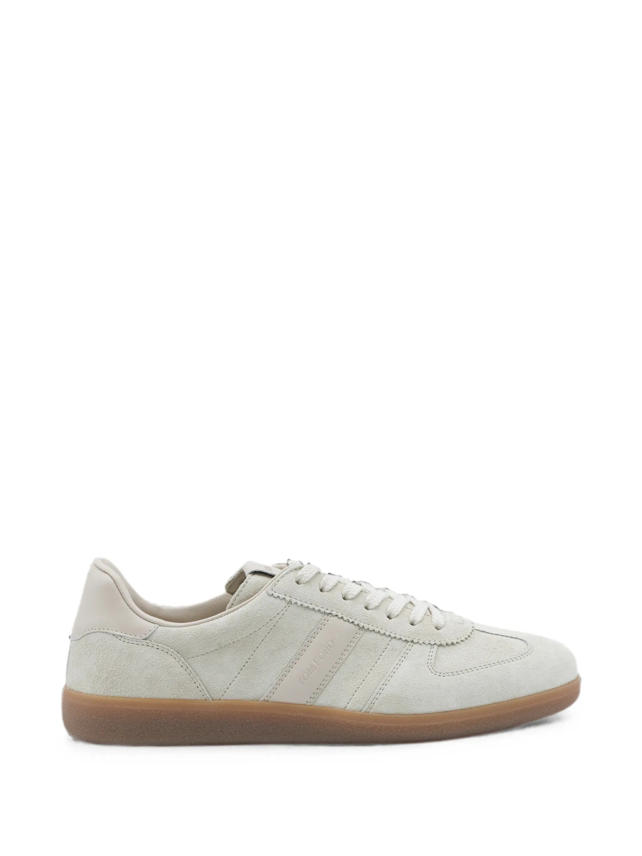 TOM FORD logo - print suede sneakers