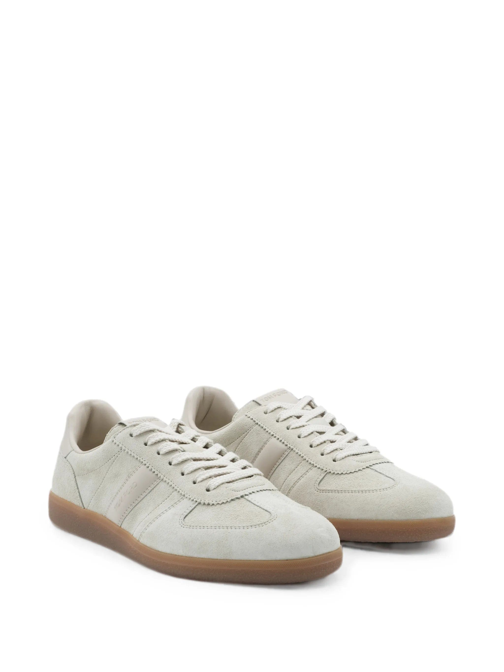 TOM FORD logo - print suede sneakers