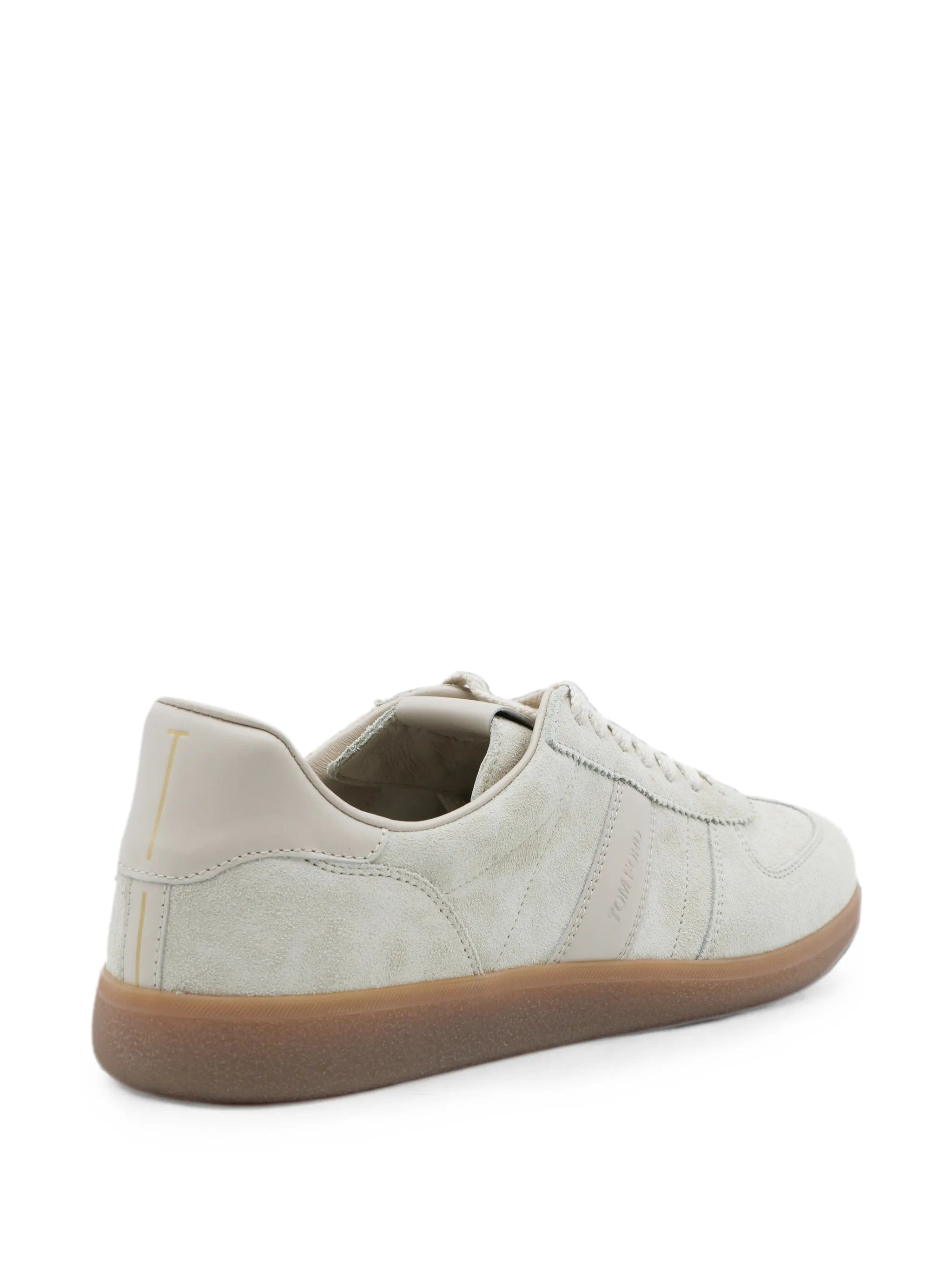 TOM FORD logo - print suede sneakers