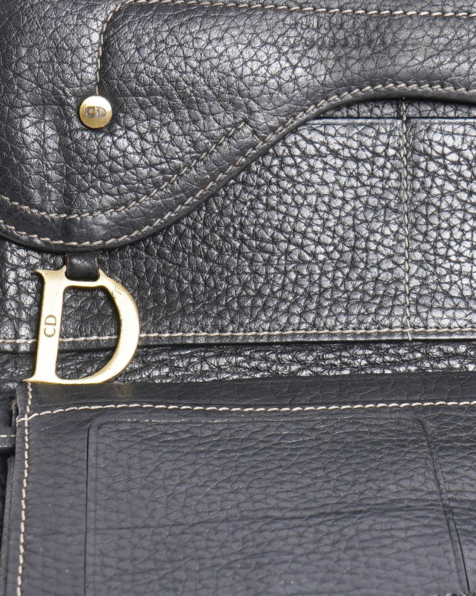 Dior Christian Dior Long Wallet Gaucho Leather