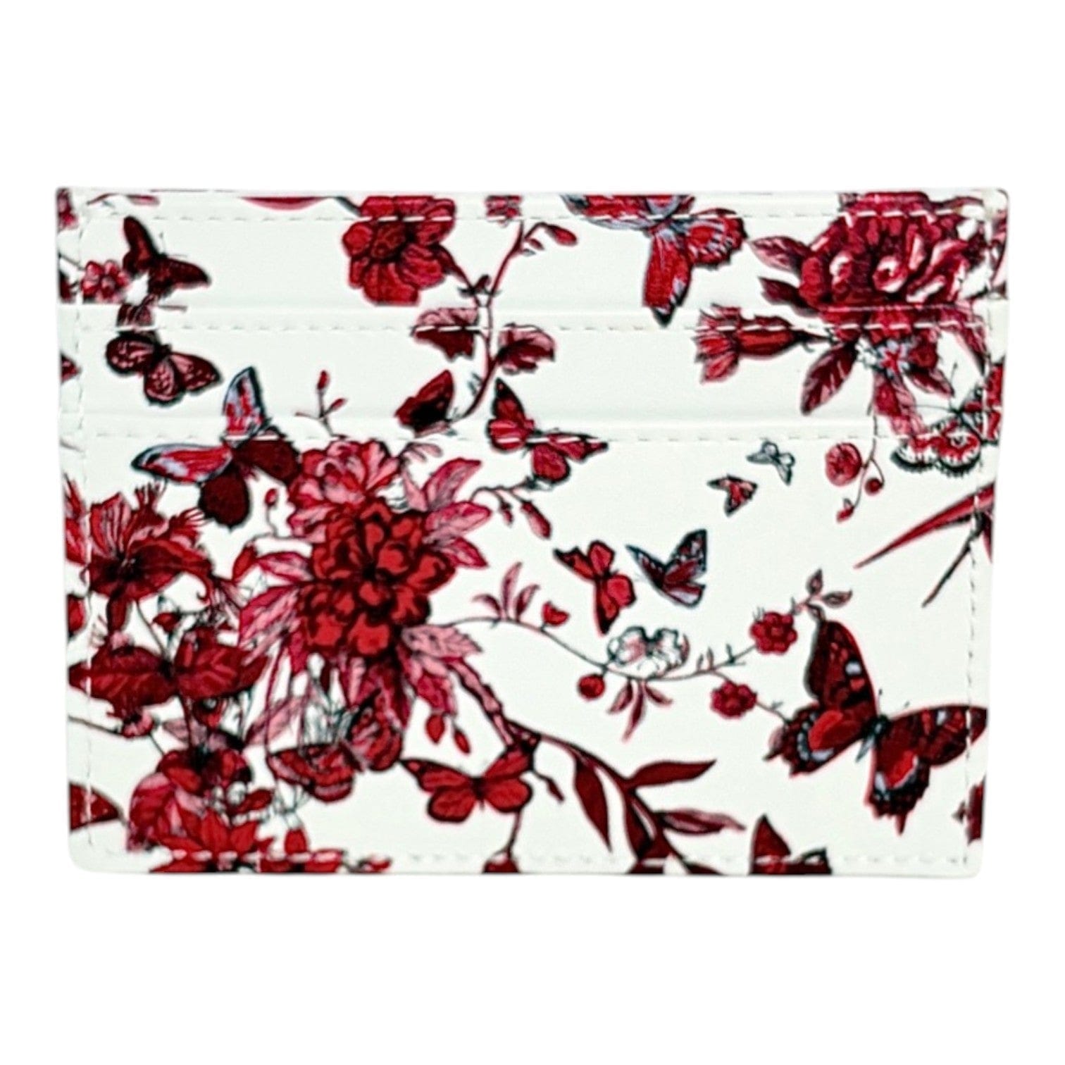 Dior White Flower Card Holder Wallet