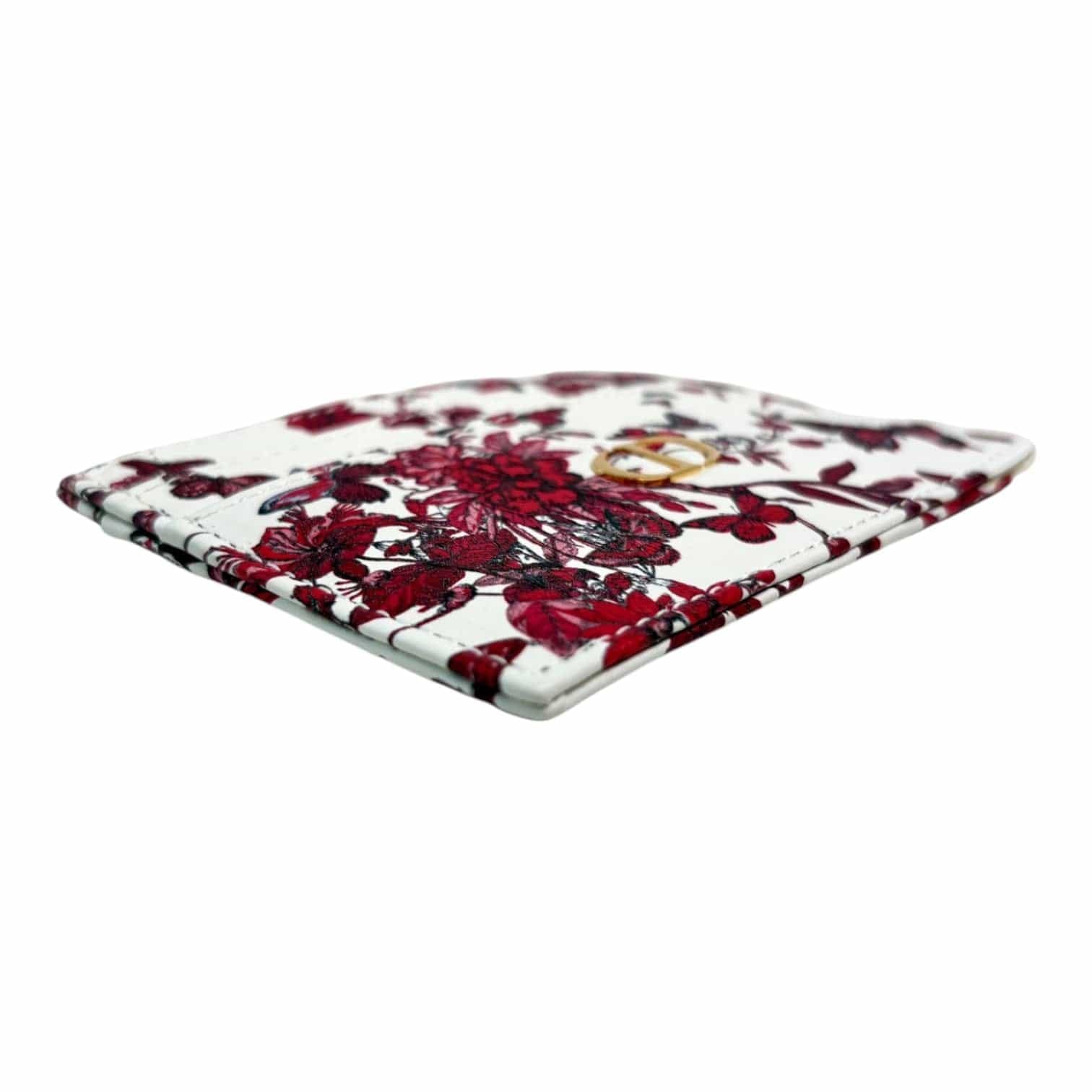Dior White Flower Card Holder Wallet