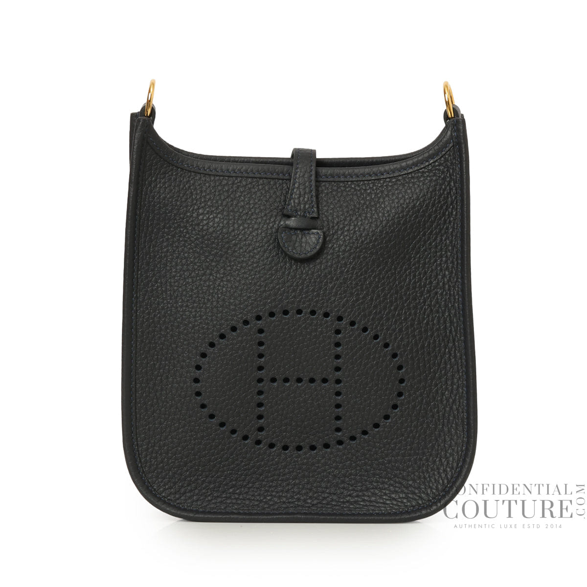 Hermes Noir Evelyne TPM With Gold Hardware