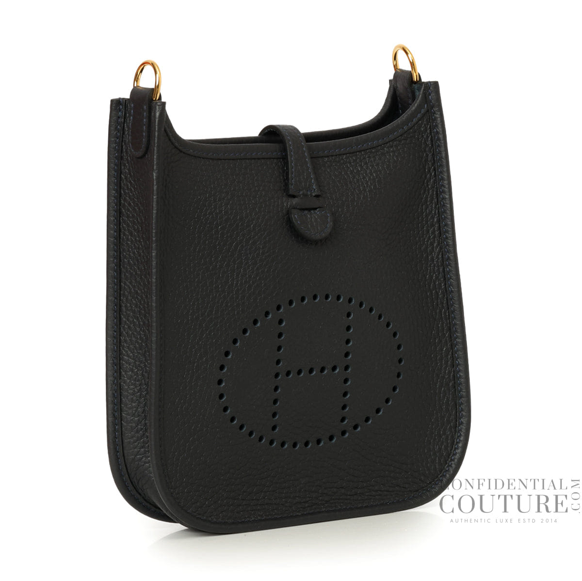 Hermes Noir Evelyne TPM With Gold Hardware