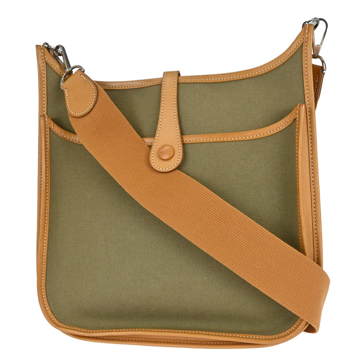 Hermes 2008 Natural Khaki Barenia Toile Officier Evelyne 2 29 PM