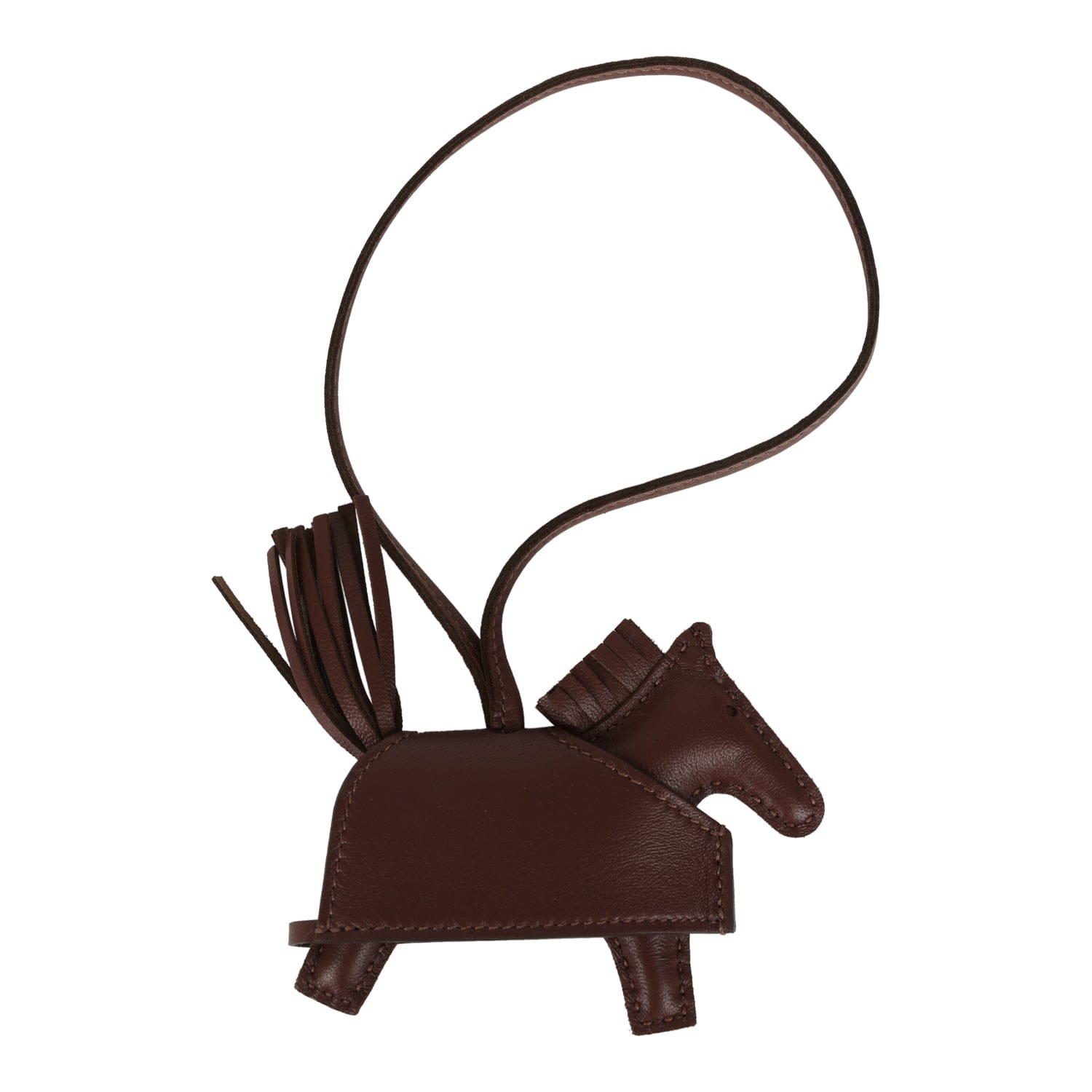 Hermes Rodeo Rock Bag Charm PM Terre Milo Lambskin Gold Hardware