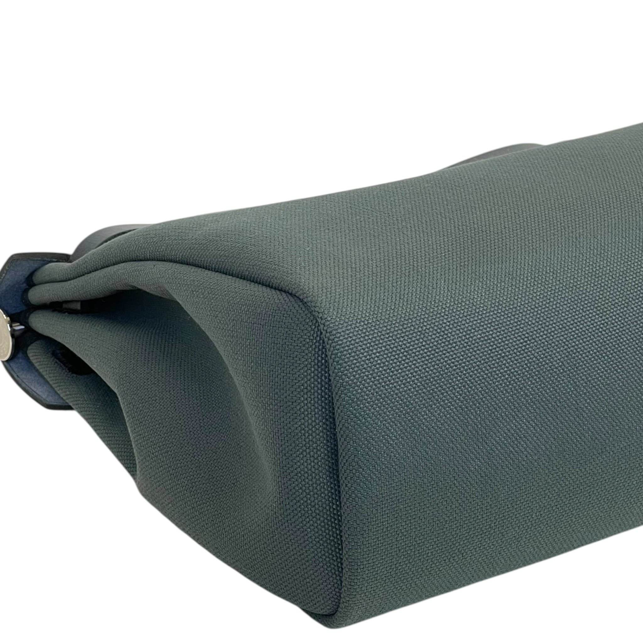 Hermès Herbag Zip 31 Travel Bag Black Militaire Canvas