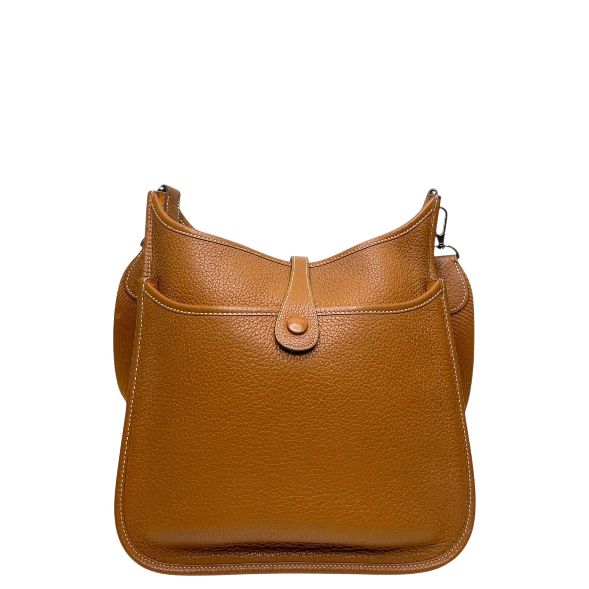 Hermes Evelyne 29 Tan Silver Hardware Bag
