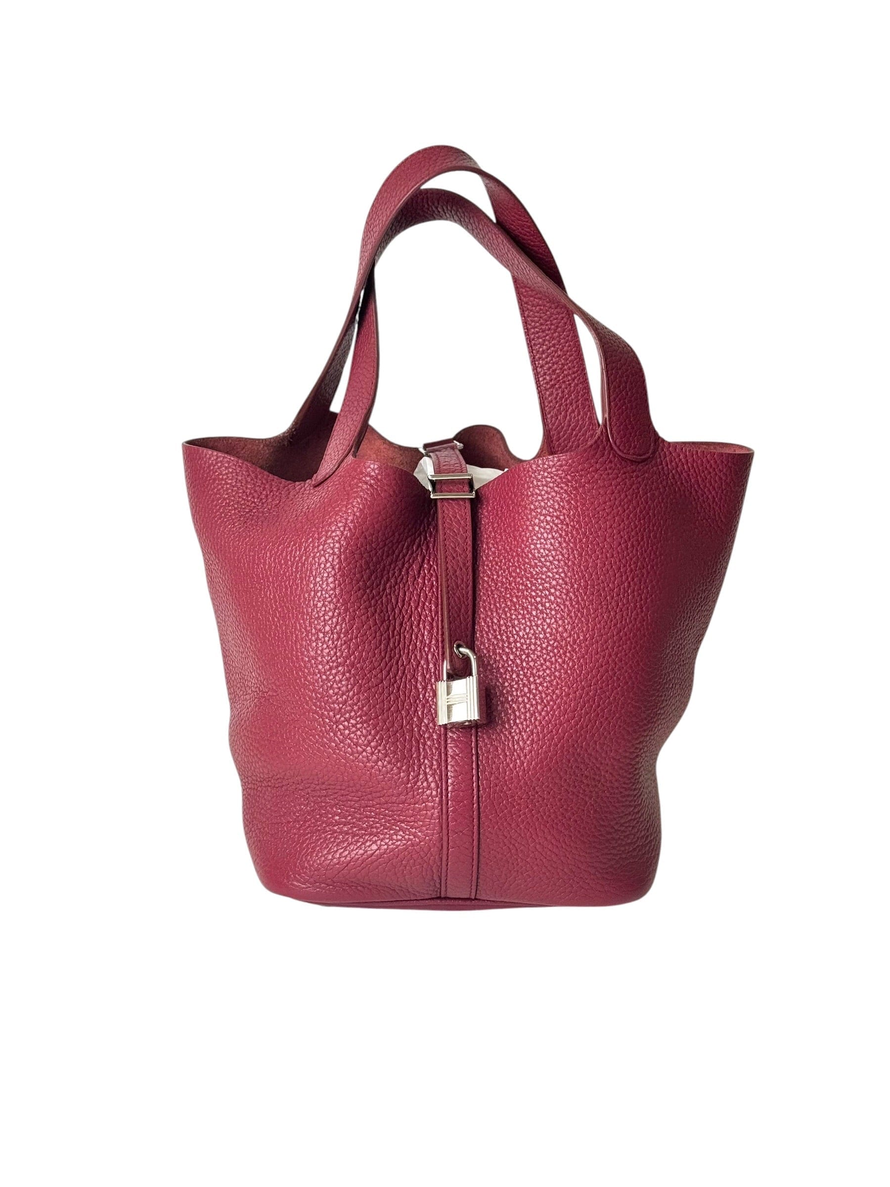 Hermes Rouge Picotin 22 in Clemence