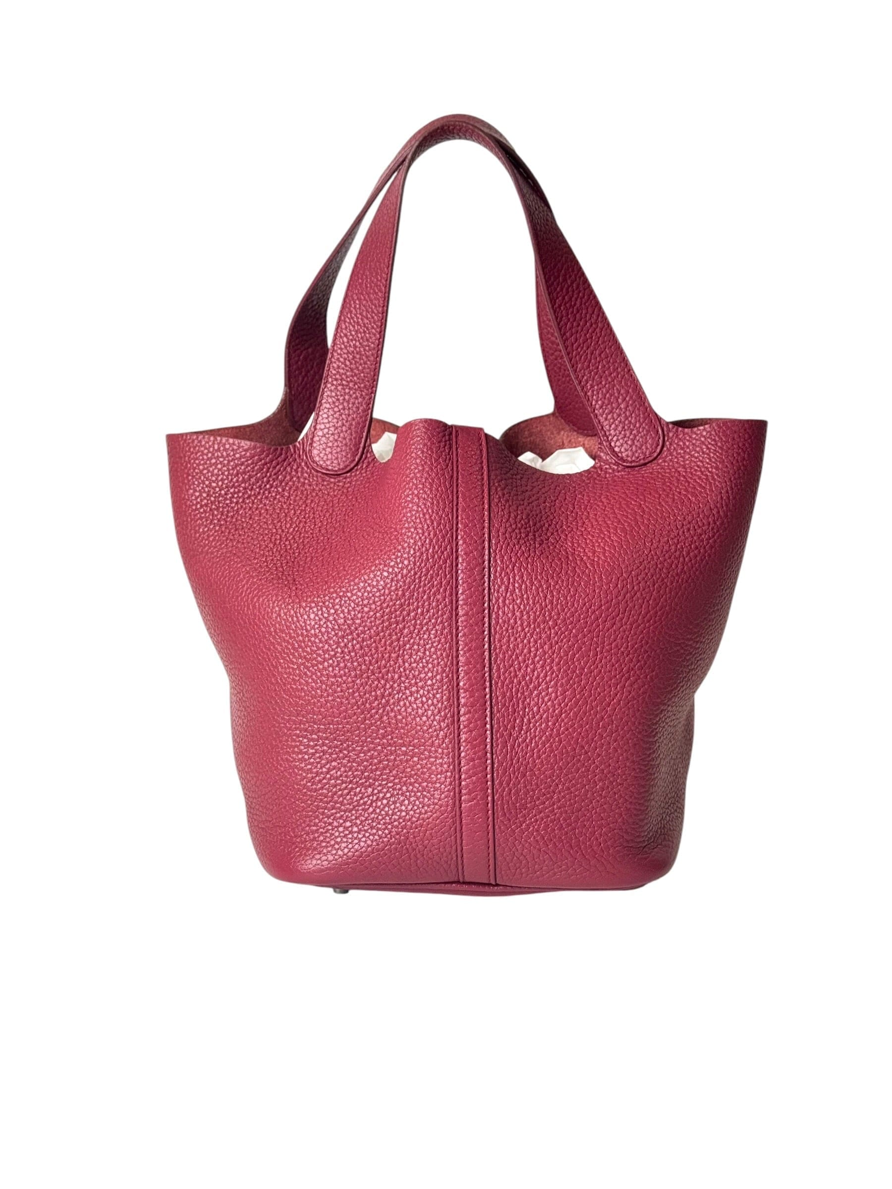 Hermes Rouge Picotin 22 in Clemence