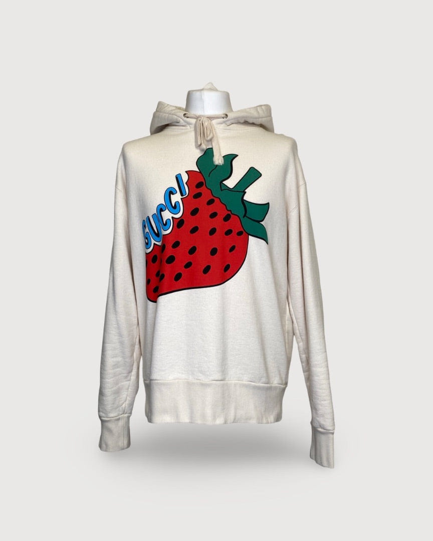 Gucci Cream Gucci Hoodie, M