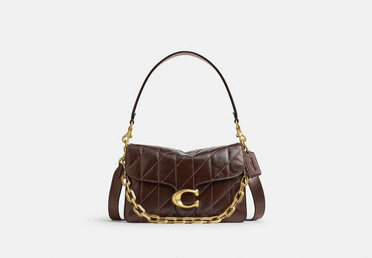 Coach Chain Tabby Shoulder Bag With Quilting