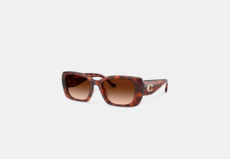 Coach Maxi Sculpted C Oversized Rectangle Sunglasses