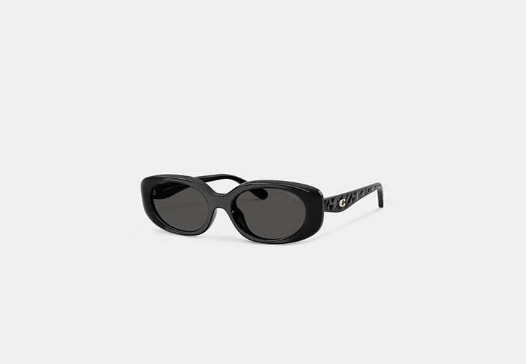 Coach Quilted Oval Rectangle Sunglasses