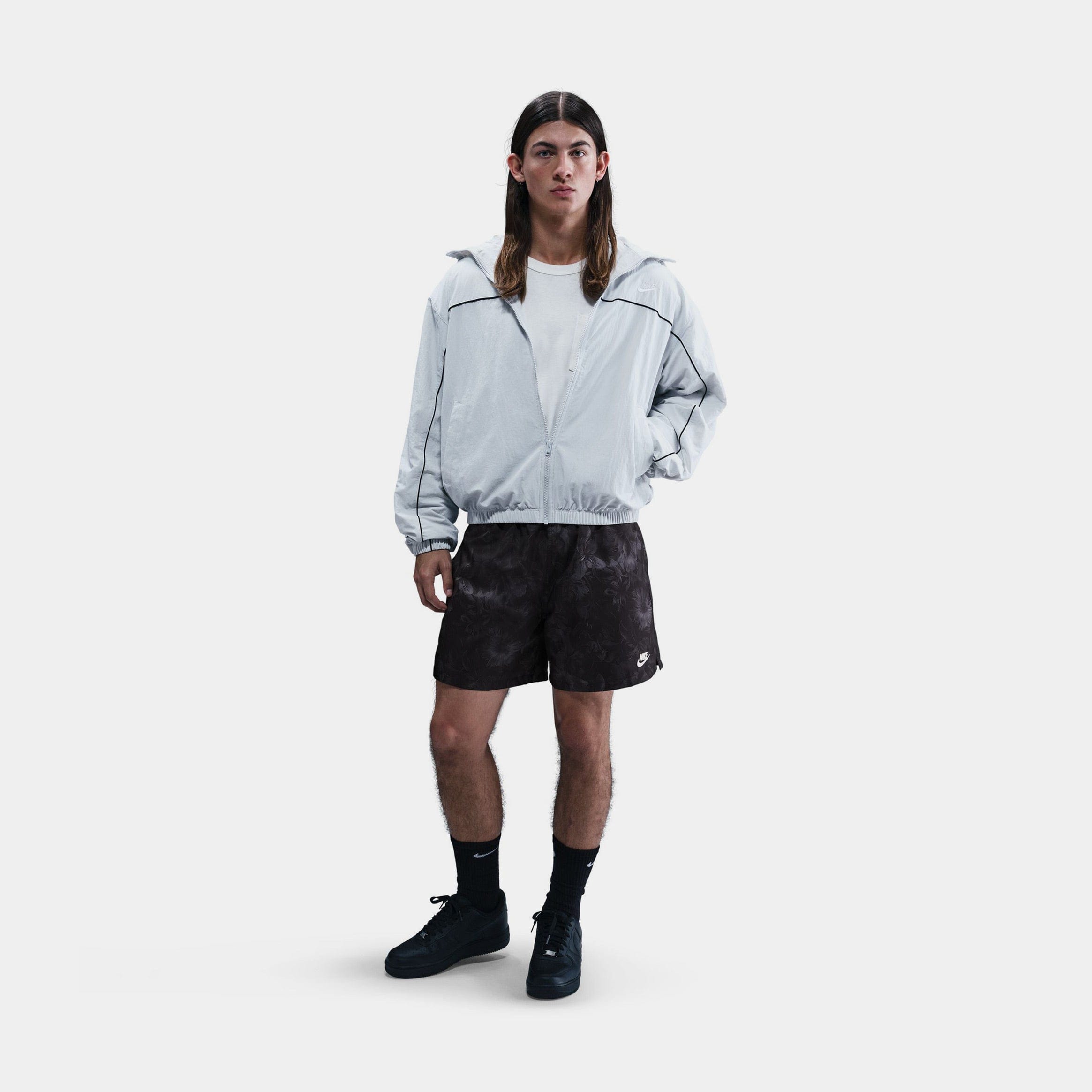 Nike Club Flow TRBL Woven Mens Shorts (Black/White)