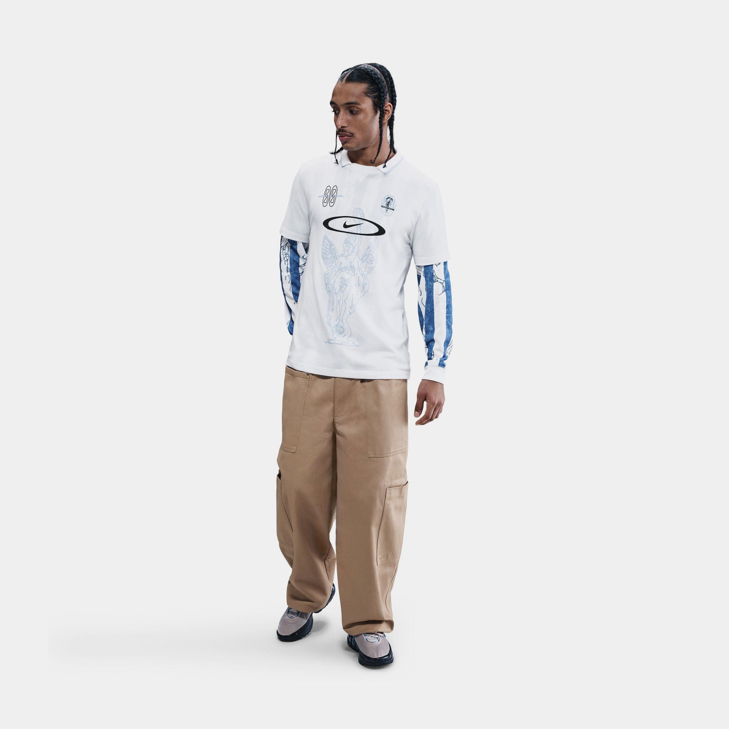 Nike NSW Victory Graphic Mens Short Sleeve Shirt (White/Black)