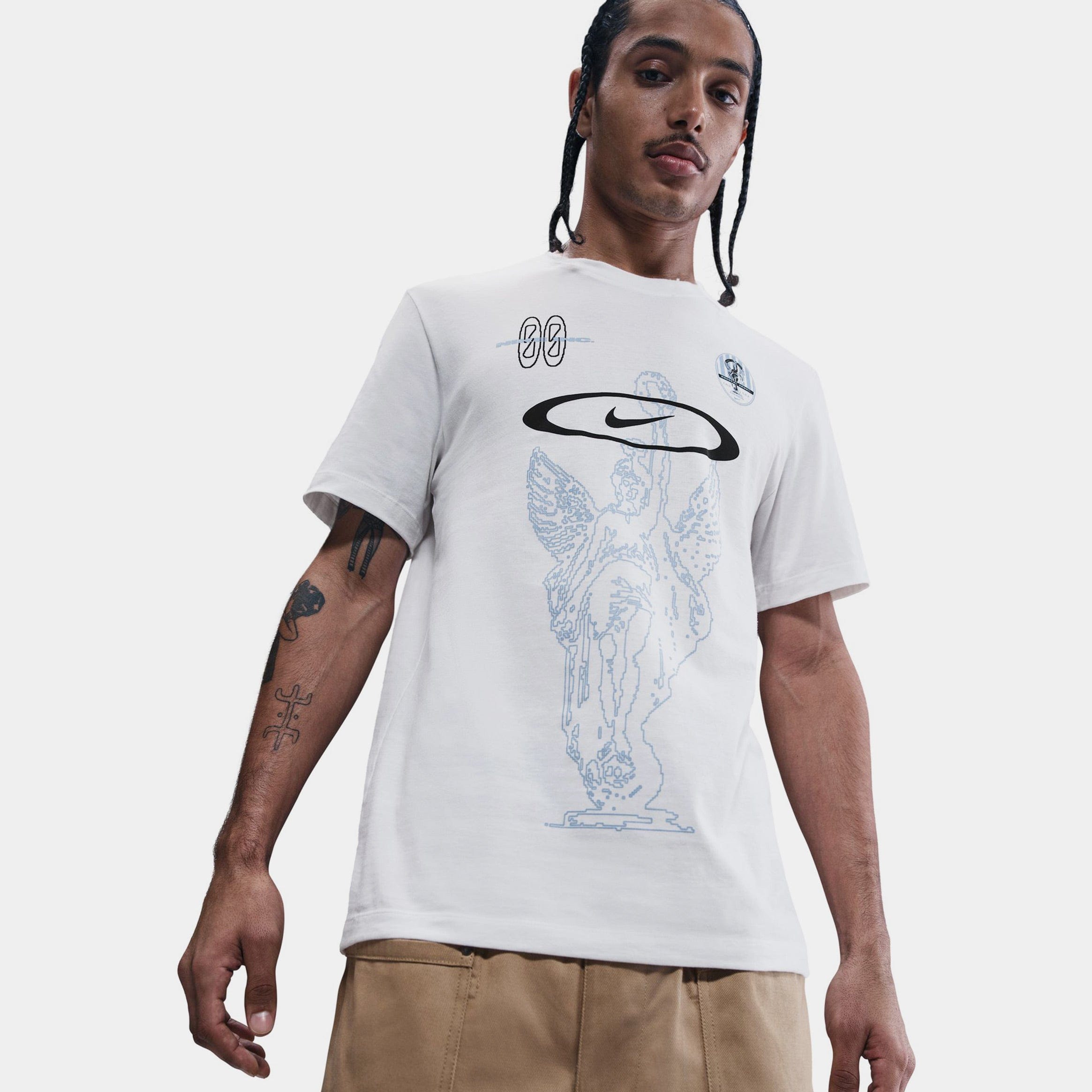 Nike NSW Victory Graphic Mens Short Sleeve Shirt (White/Black)