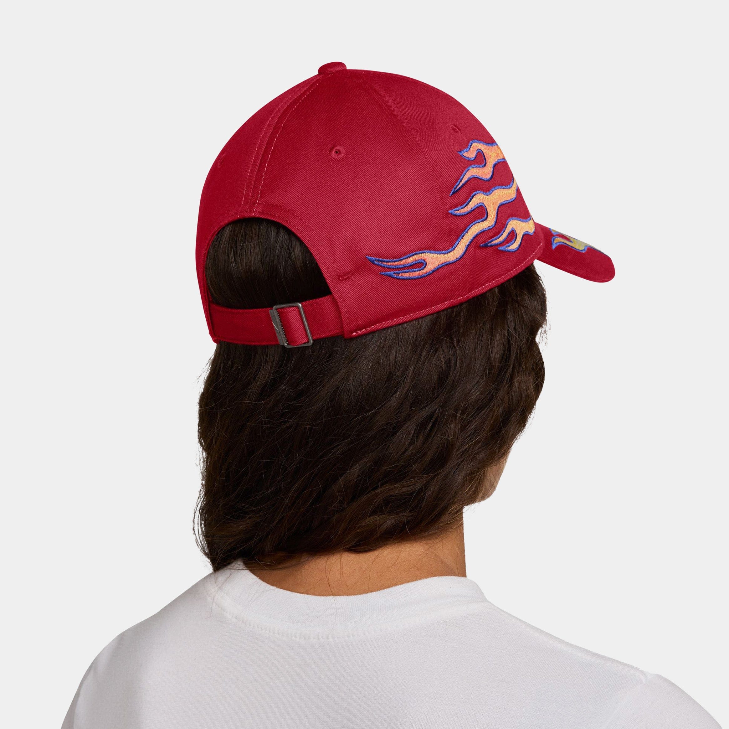 Nike NSW Club Flame Stapback Mens Hat (Red/Orange)