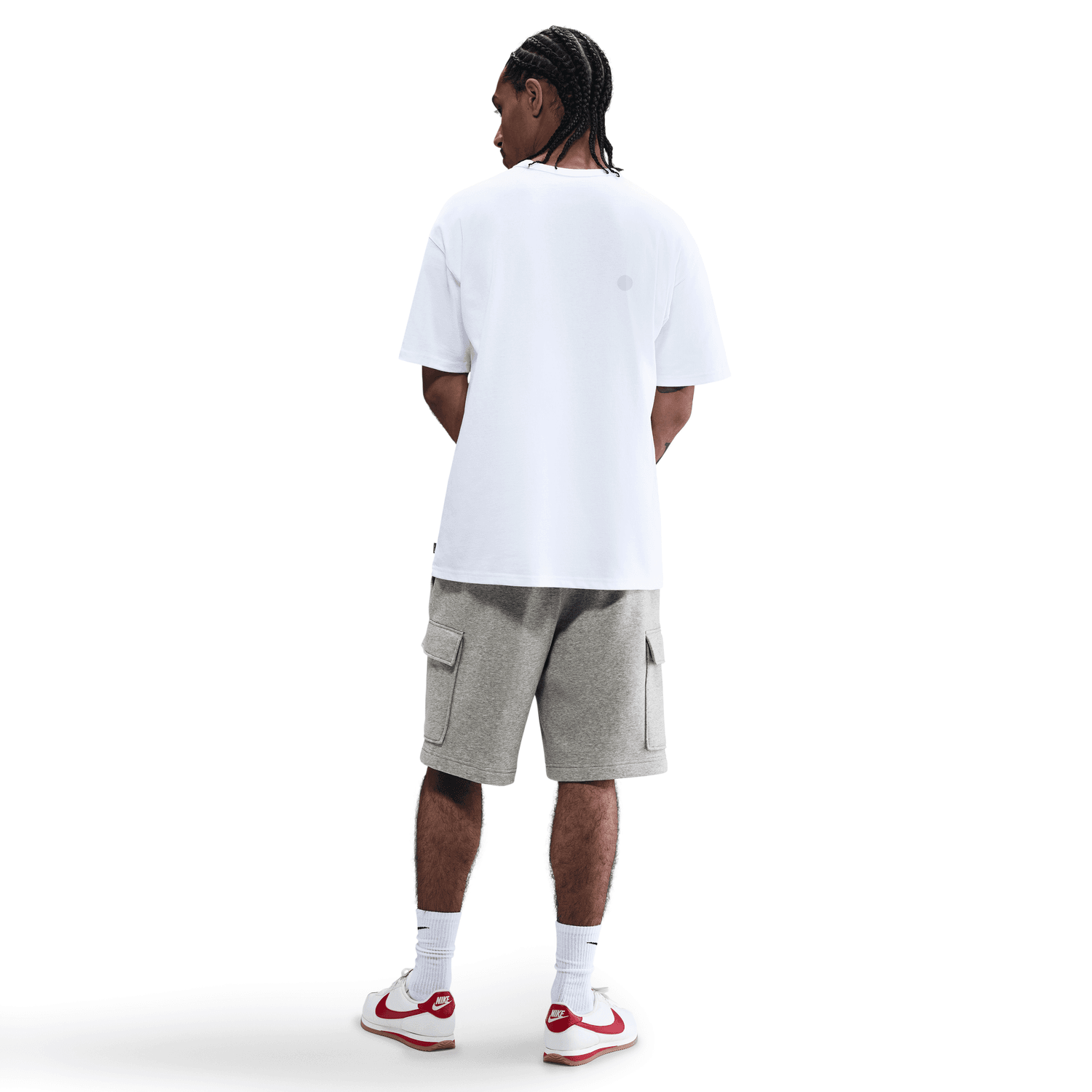 Nike Club Men's Fleece Cargo Shorts Dark Grey Heather