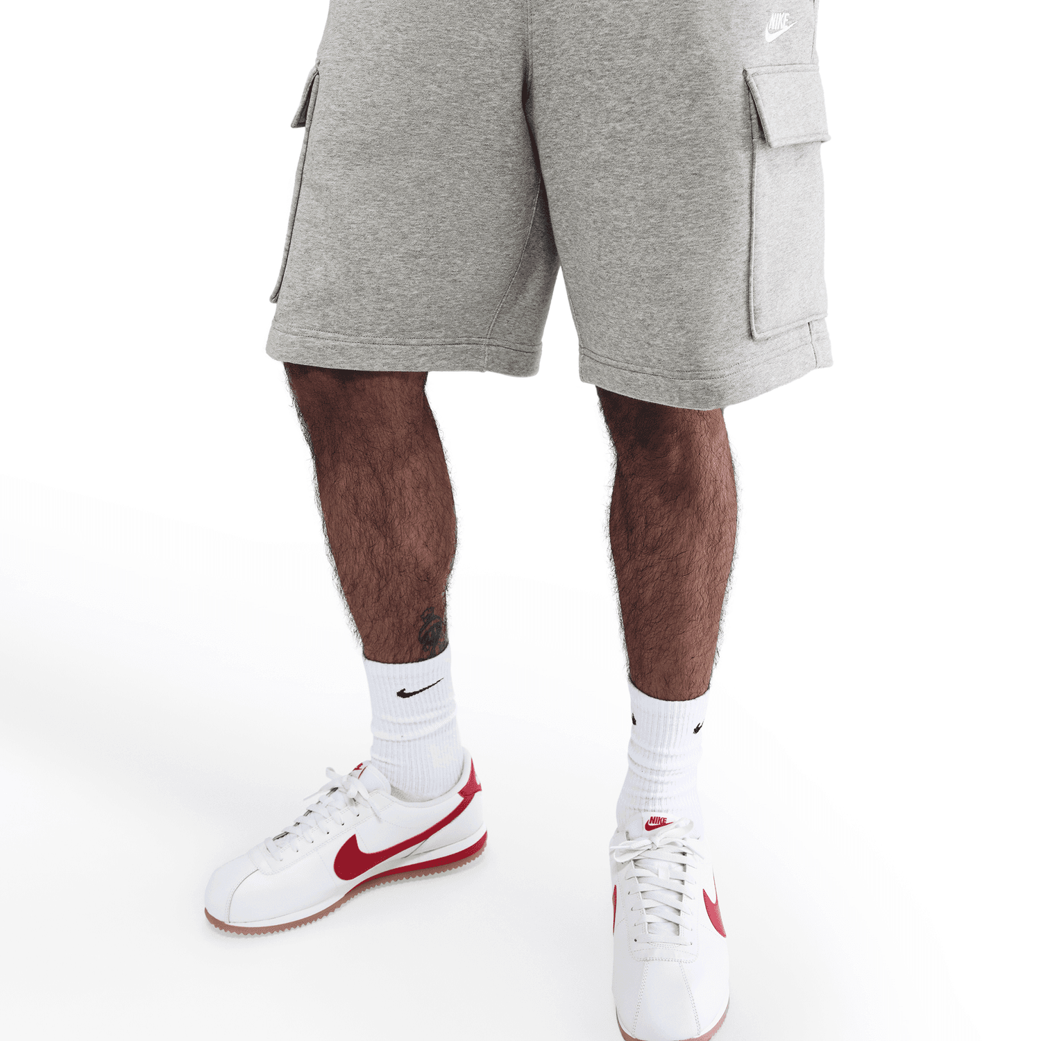 Nike Club Men's Fleece Cargo Shorts Dark Grey Heather