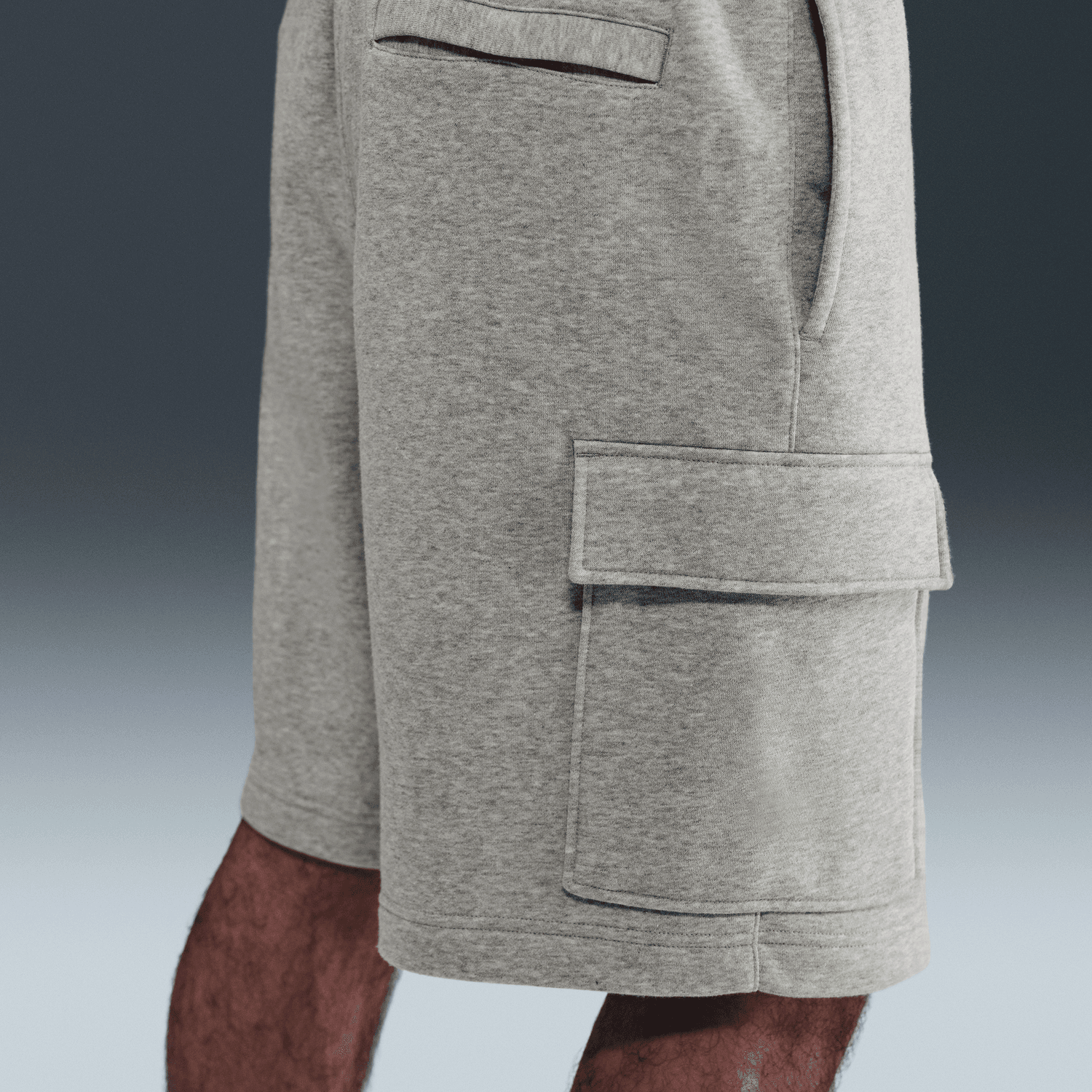 Nike Club Men's Fleece Cargo Shorts Dark Grey Heather
