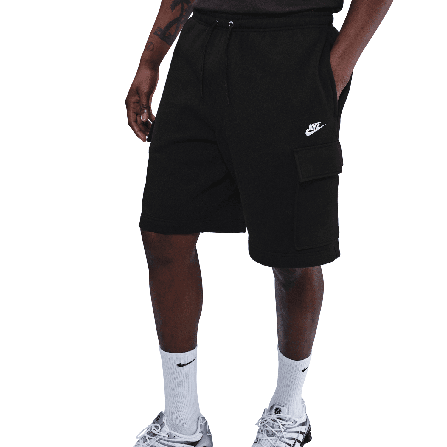 Nike Club Men's Fleece Cargo Shorts Black