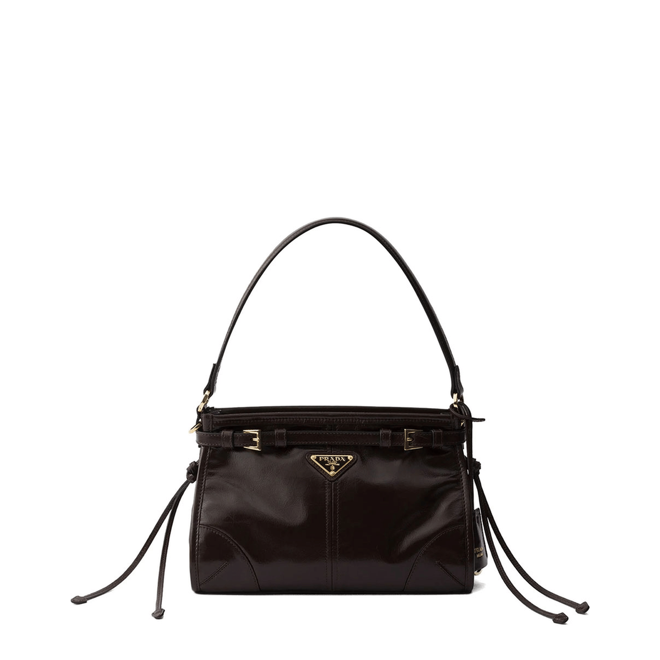 Prada Bonnie Small Calfskin Shoulder Bag - Black