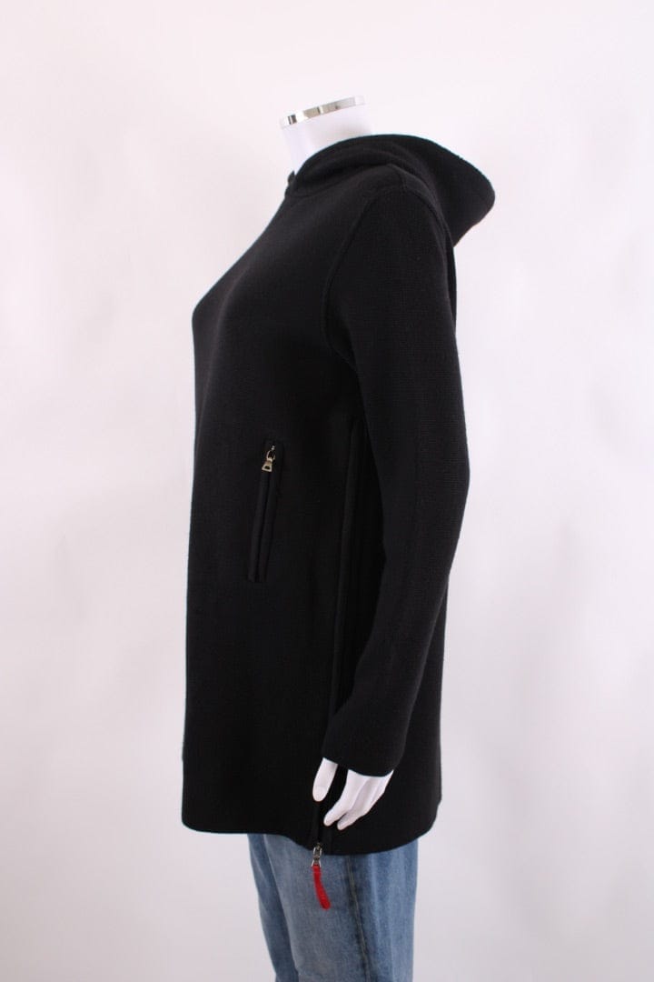 Prada L/S Side Zip Hoodie Tunic Black S