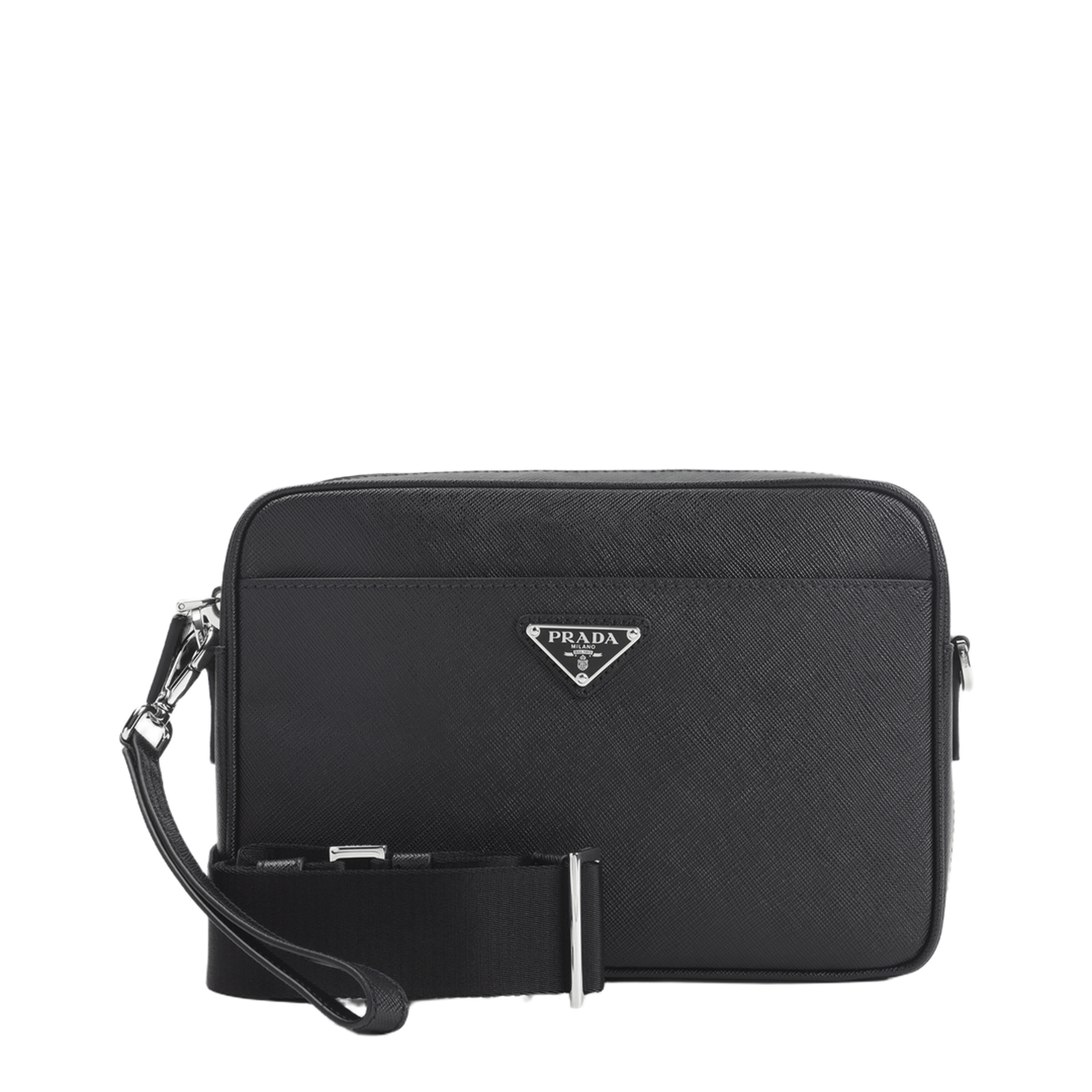 Prada Saffiano Calfskin Shoulder Bag - Nero