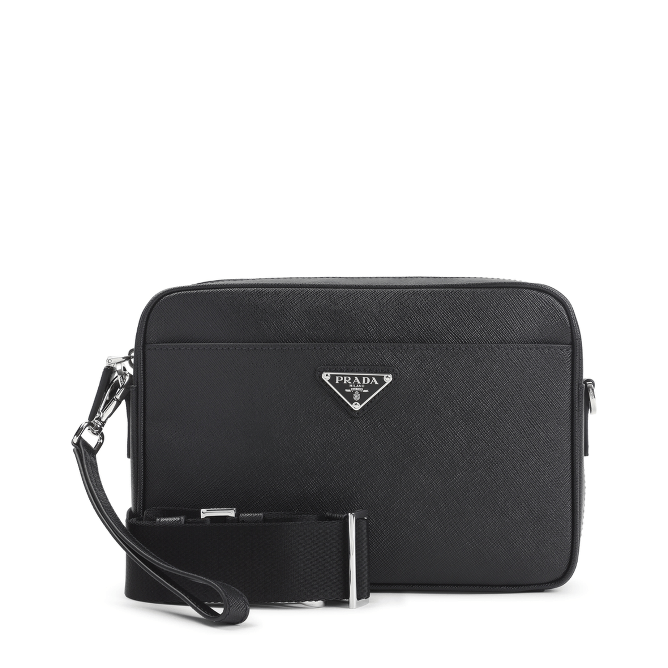 Prada Saffiano Calfskin Shoulder Bag - Nero