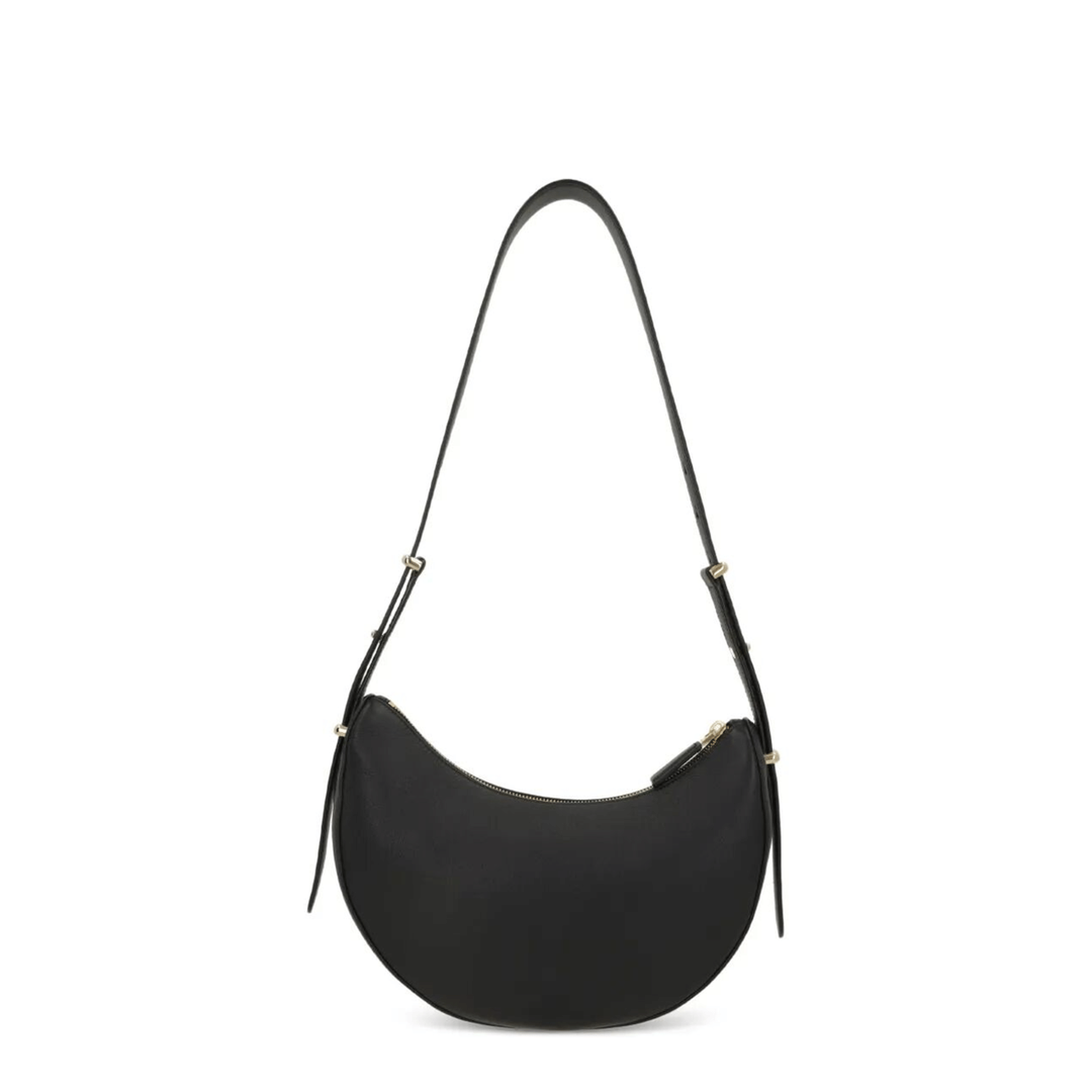 Prada Arqué Calf Leather Shoulder Bag - Black