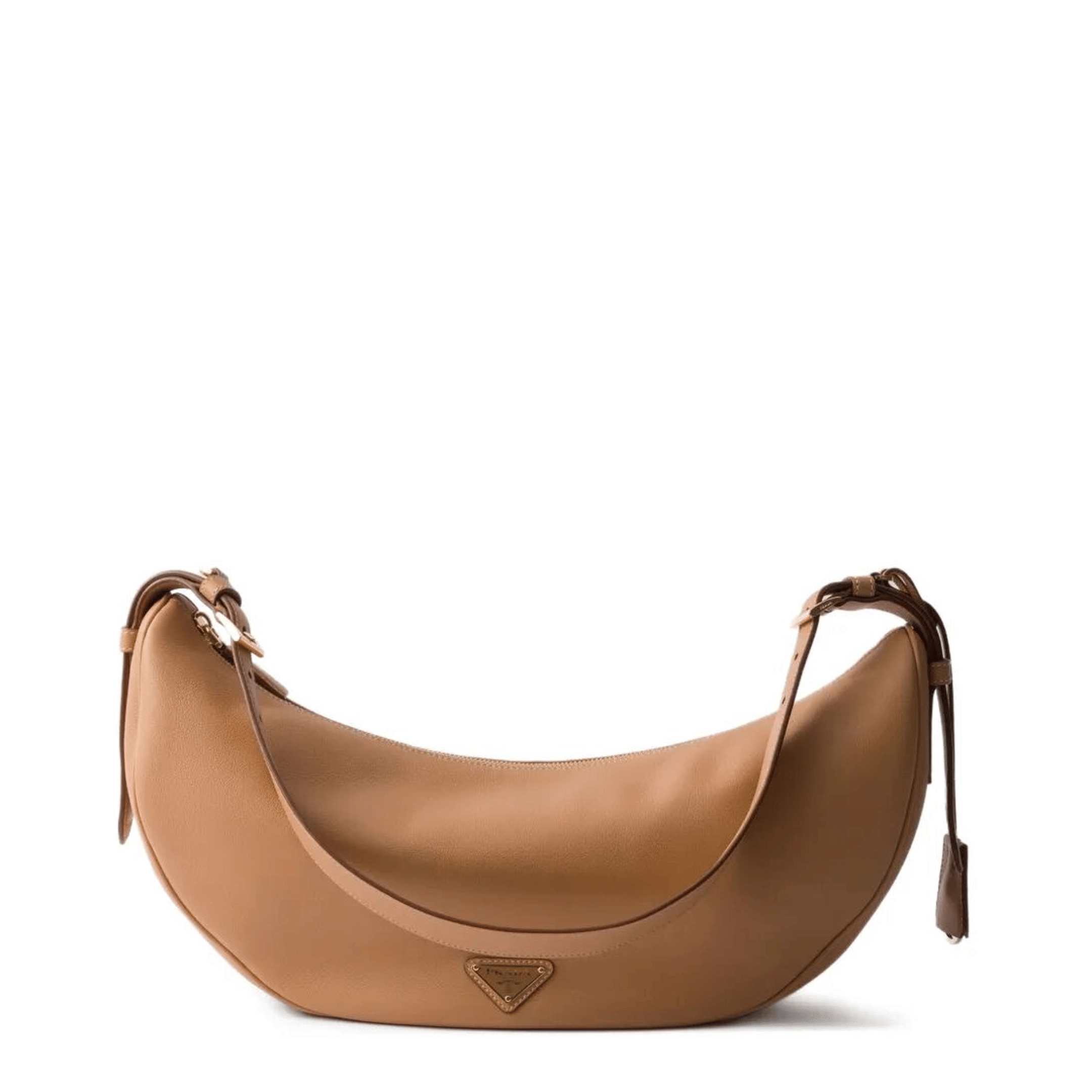 Prada Large Calf Leather Shoulder Bag - Naturale