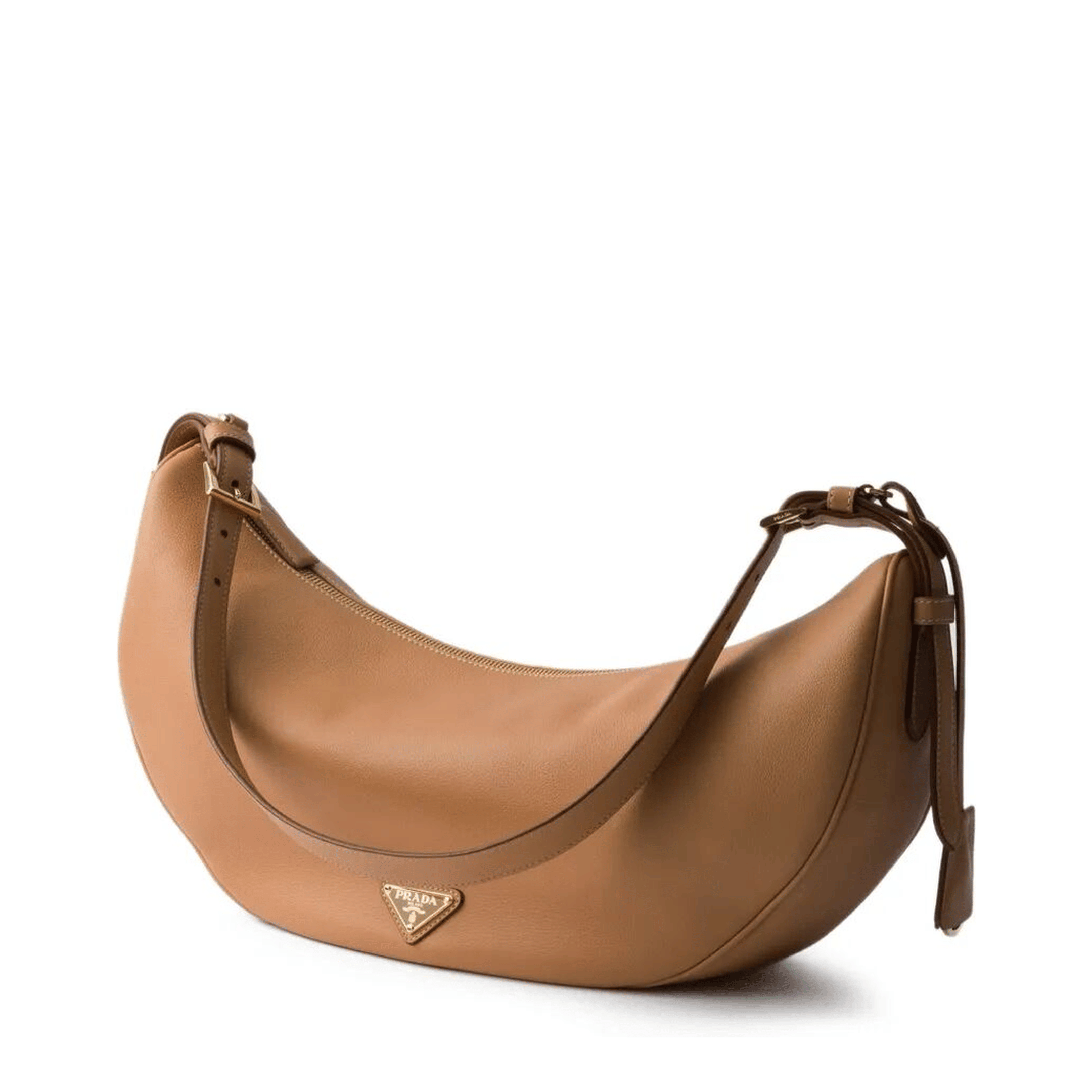 Prada Large Calf Leather Shoulder Bag - Naturale