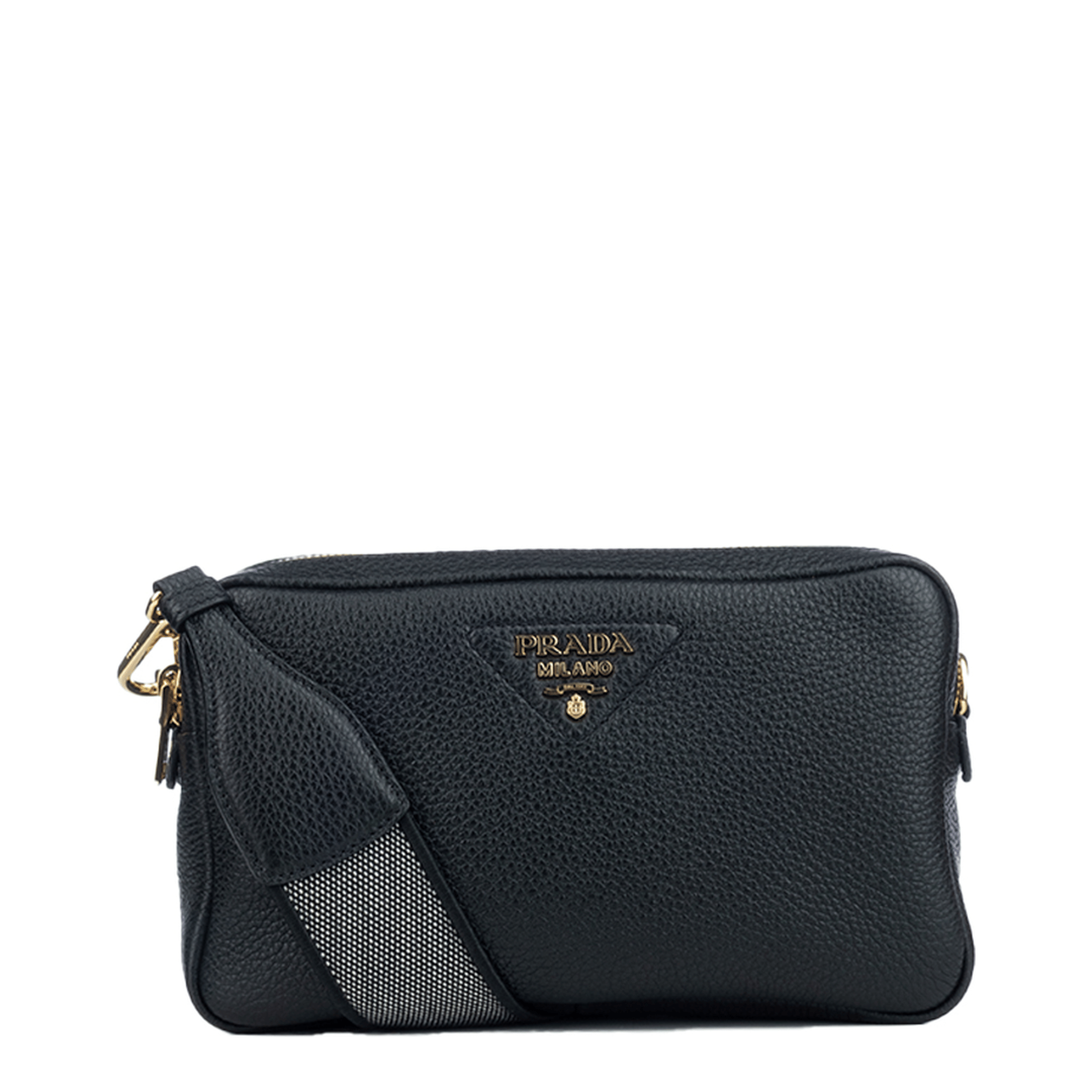 Prada Re - Nylon and Saffiano Leather Shoulder Bag - Black