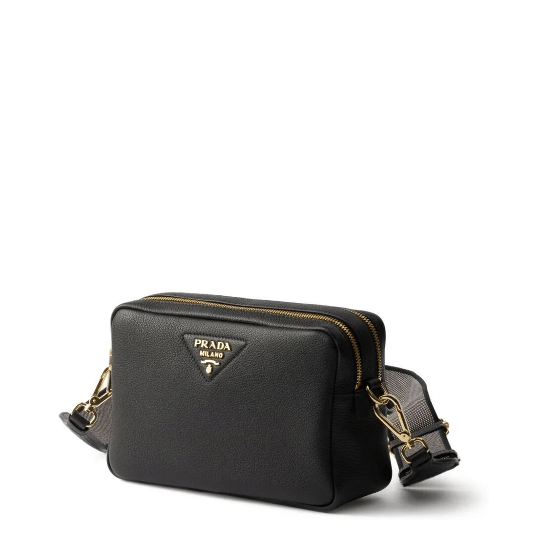 Prada Re - Nylon and Saffiano Leather Shoulder Bag - Black