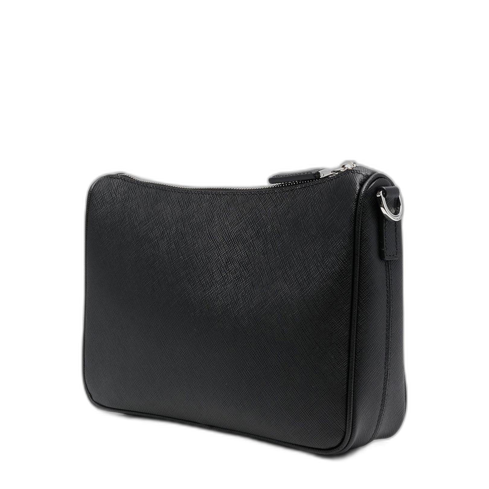 Prada Re - Nylon Saffiano Leather Shoulder Bag - Nero