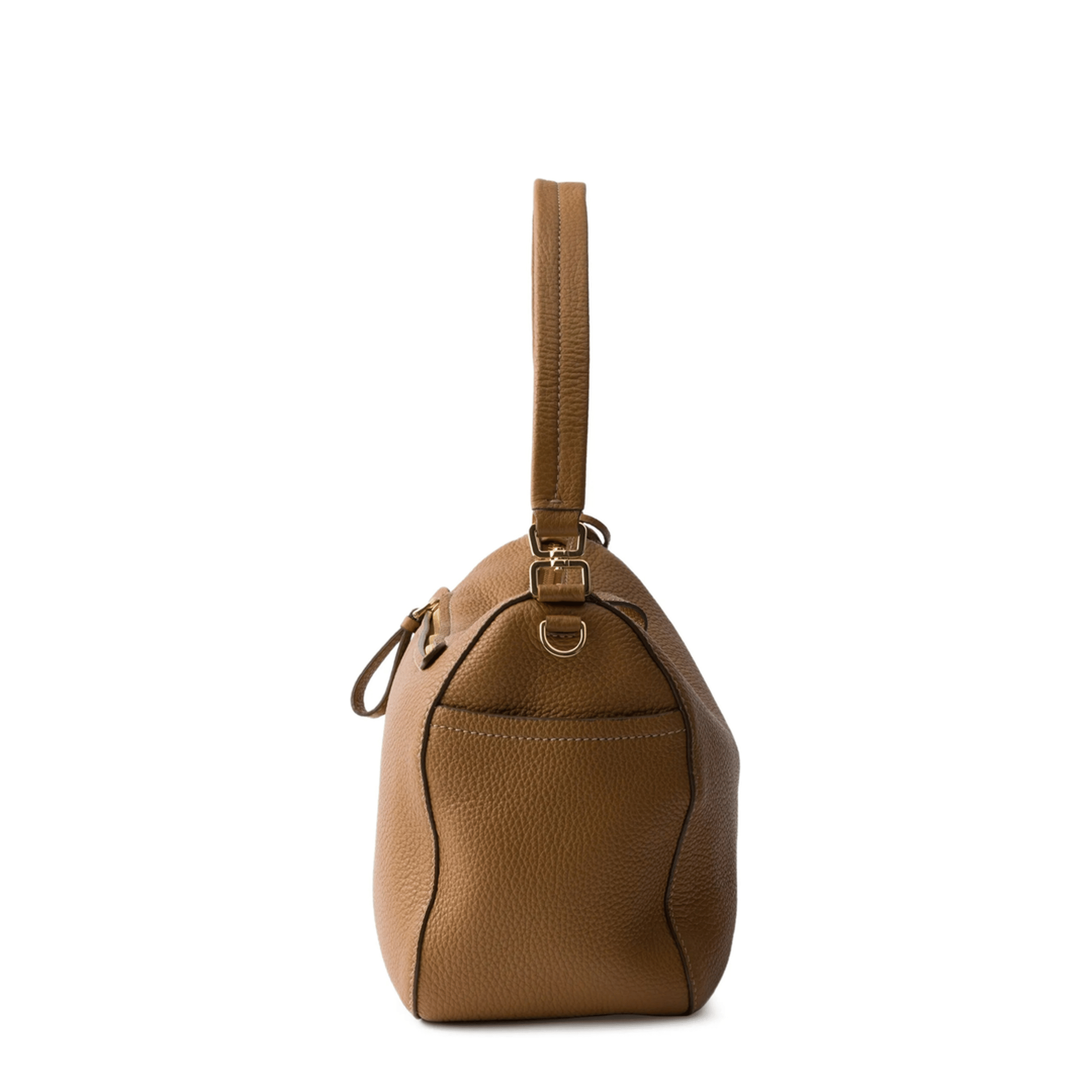 Prada Medium Calfskin Shoulder Bag - Caramel