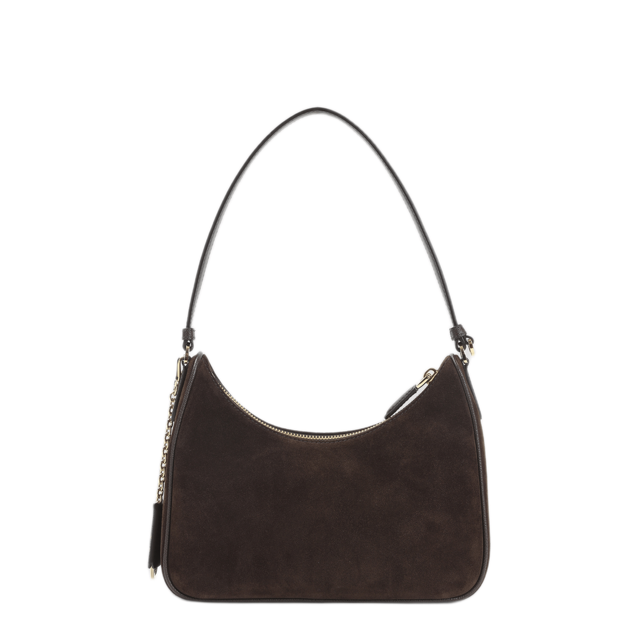 Prada Re - Edition Mini Calf Suede Shoulder Bag - Dark Brown